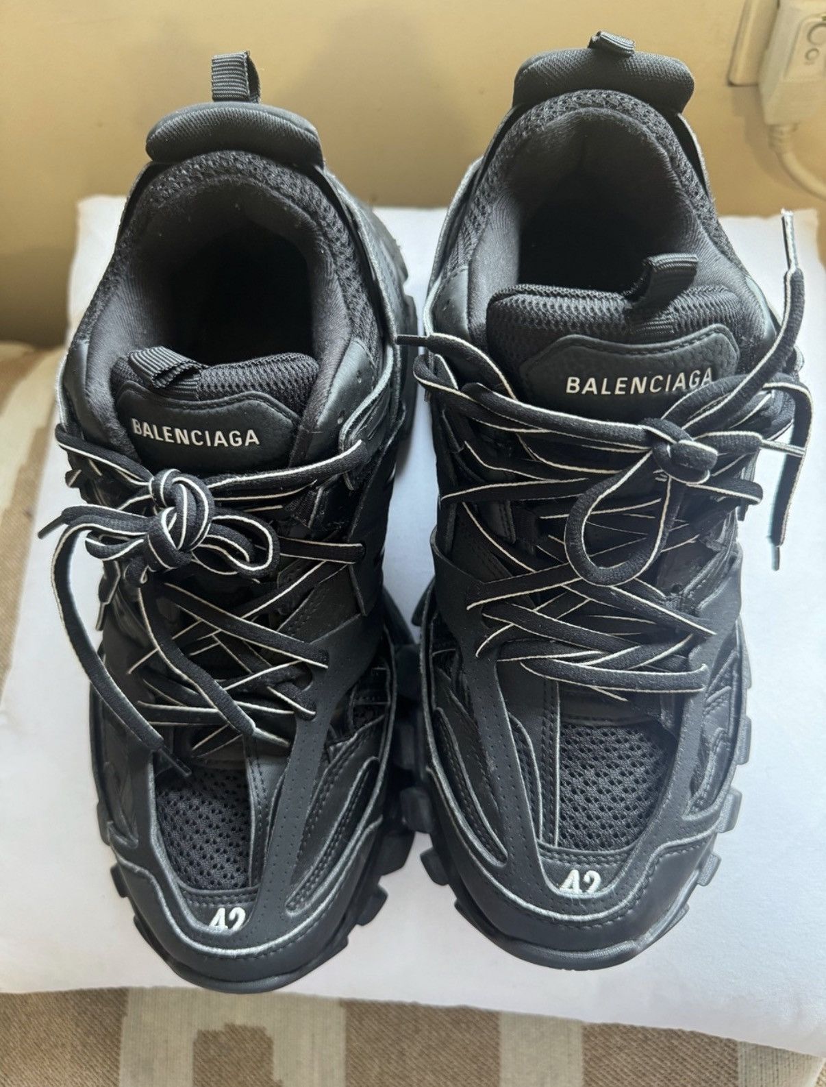 Balenciaga New/Never Worn Balenciaga Track Faux-Fur EU 42, US 9 W