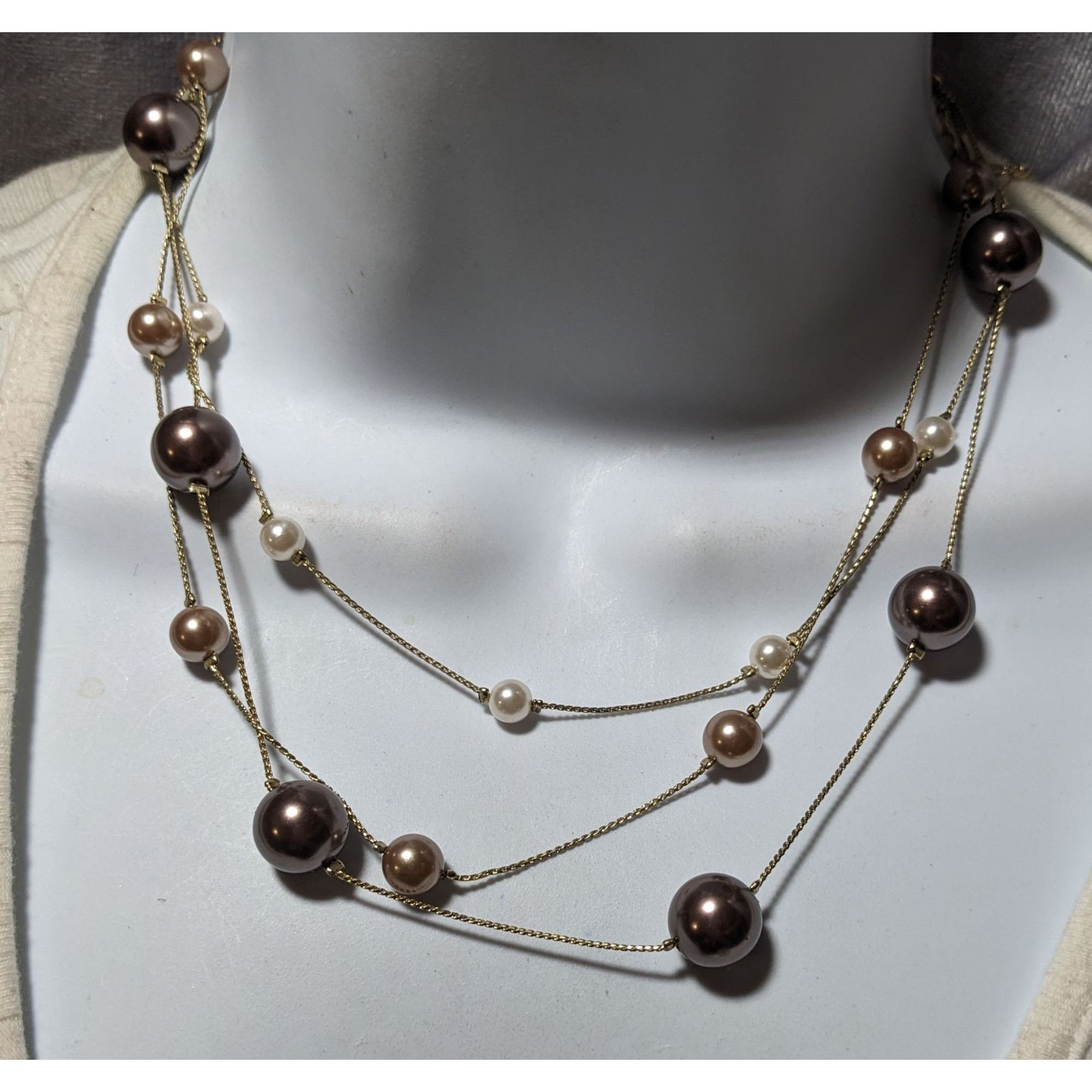 Other Roman Multilayer Floating Pearl Necklace Size ONE SIZE - 6 Thumbnail