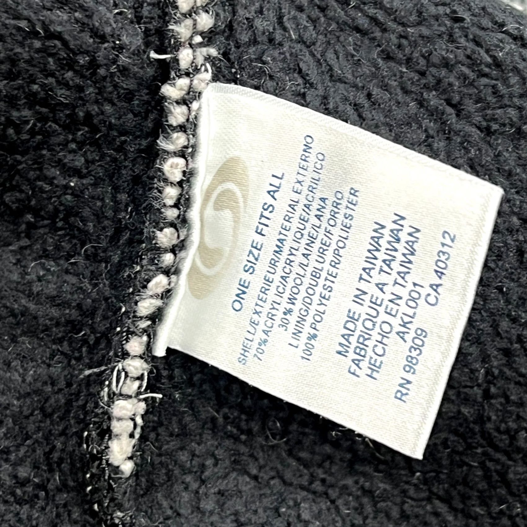 Salomon VINTAGE Salomon Beanie Hat One Size Wool Blend Gray Insulated Outdoor Sport Mens Womens Unisex Adults Black Gray Knit Thermal 90s Size ONE SIZE - 4 Thumbnail