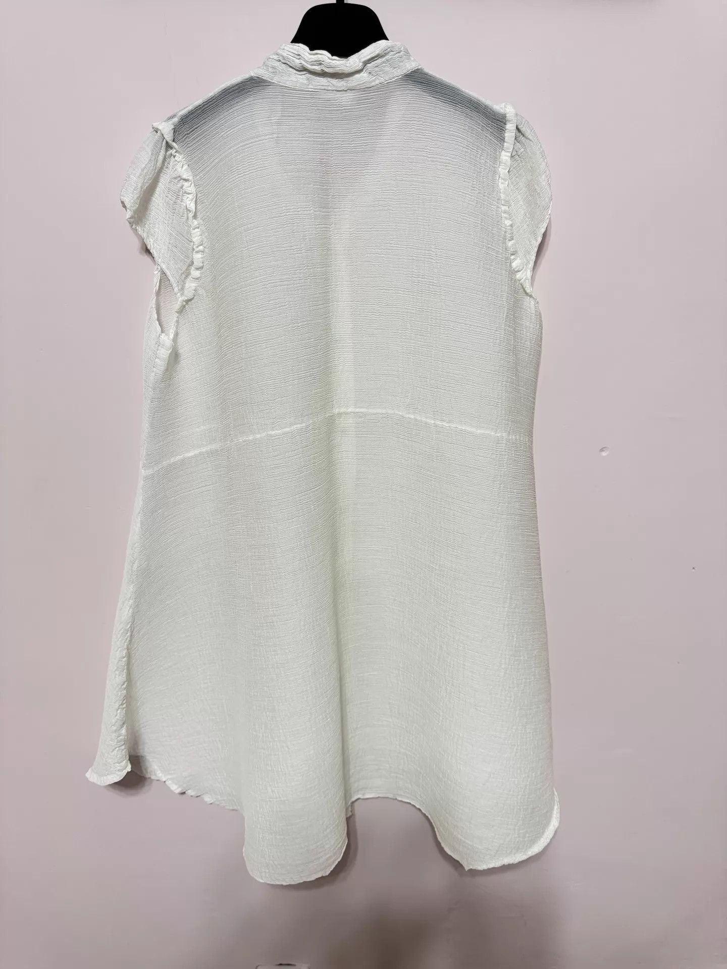 Issey Miyake Issey Miyake me White Pleated Relaxed A-Line Dress Coat Size ONE SIZE - 2 Thumbnail
