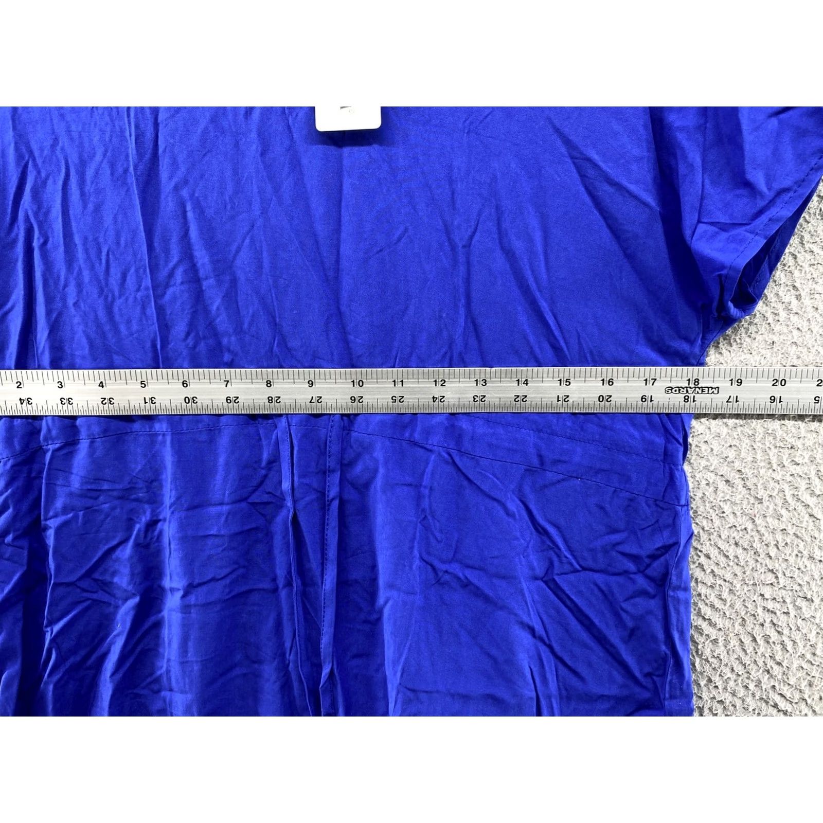 Vintage Ekouaer Women's V-Neck Loungewear Short Sleeve Dress Blue M NEW Size 32" / US 10 / IT 46 - 4 Thumbnail