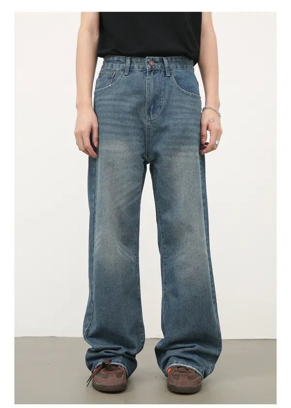 Japanese Brand Masaki x Hanai Vintage washed distressed jeans Size US 32 / EU 48 - 1 Thumbnail
