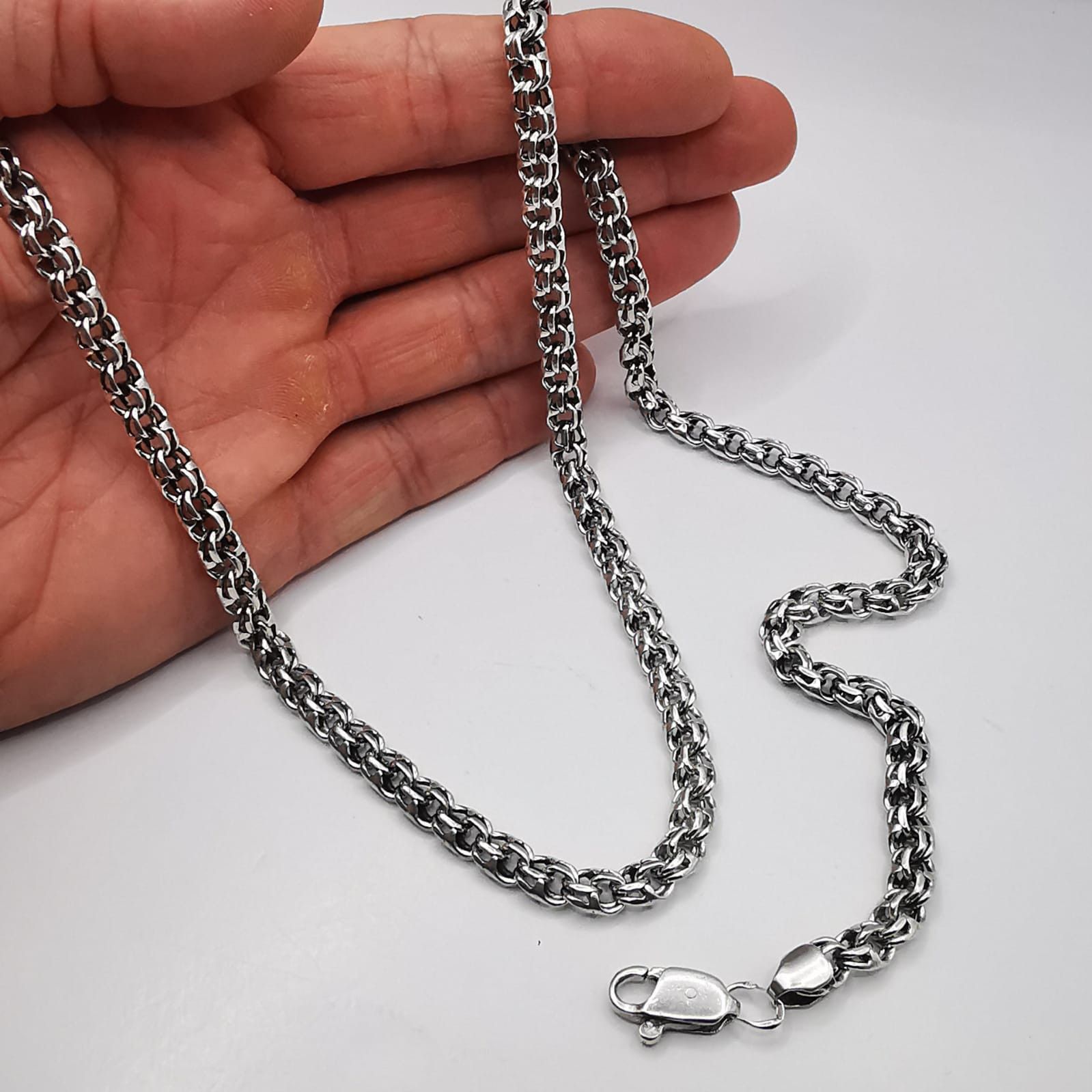Sterling Silver Vintage Chain,925 Sterling Silver,Signed ,Handmade 57,77g Size ONE SIZE - 3 Thumbnail