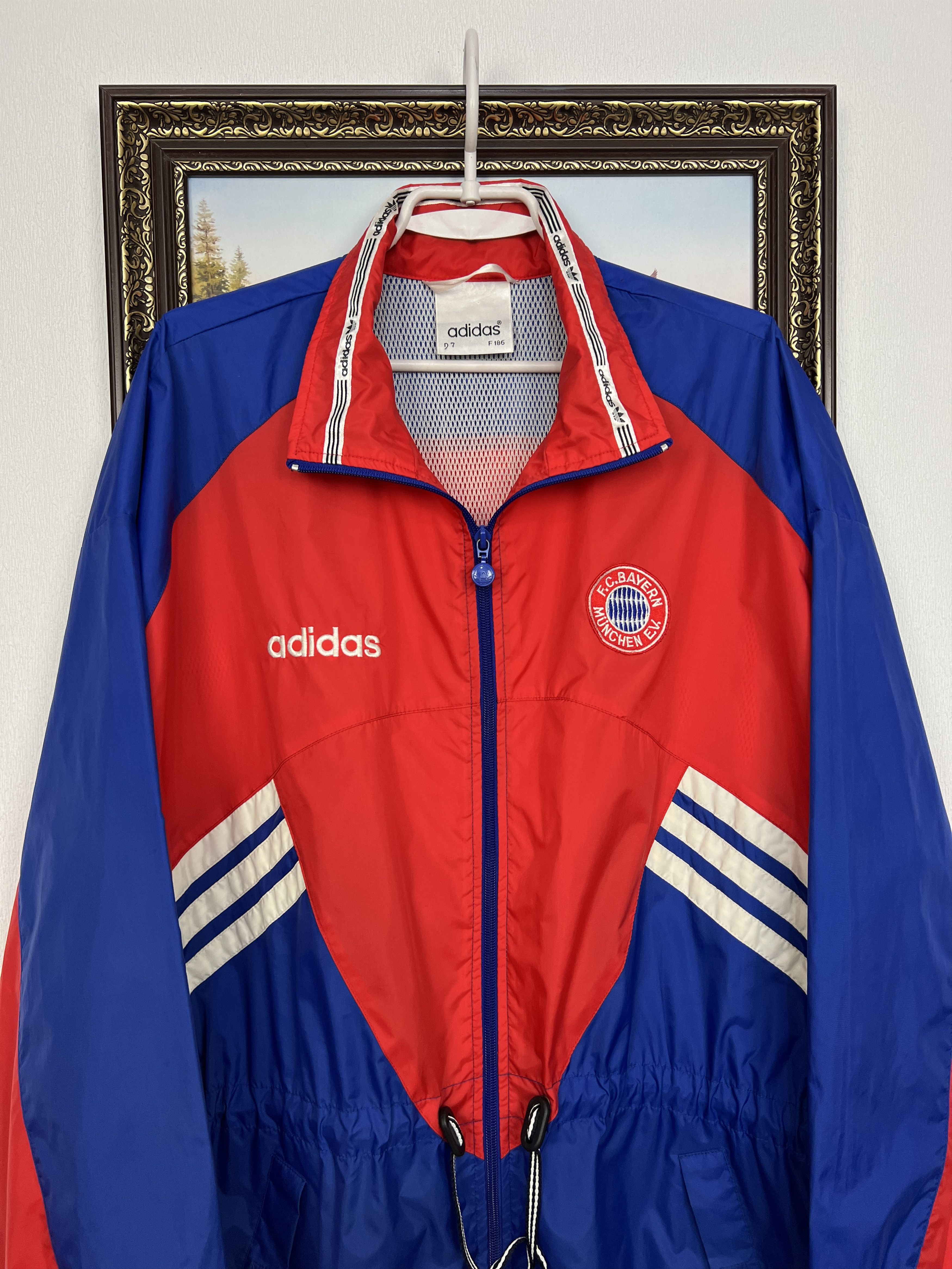 Adidas Vintage Bayern Munich Football Jacket Windbreaker Track Top Size US L / EU 52-54 / 3 - 2 Thumbnail