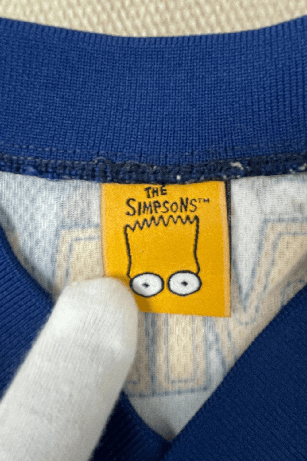 The Simpsons × Vintage 1999 Italian-Made Simpsons“HOMMER 00”England All-Over Jersey Size US L / EU 52-54 / 3 - 9 Thumbnail