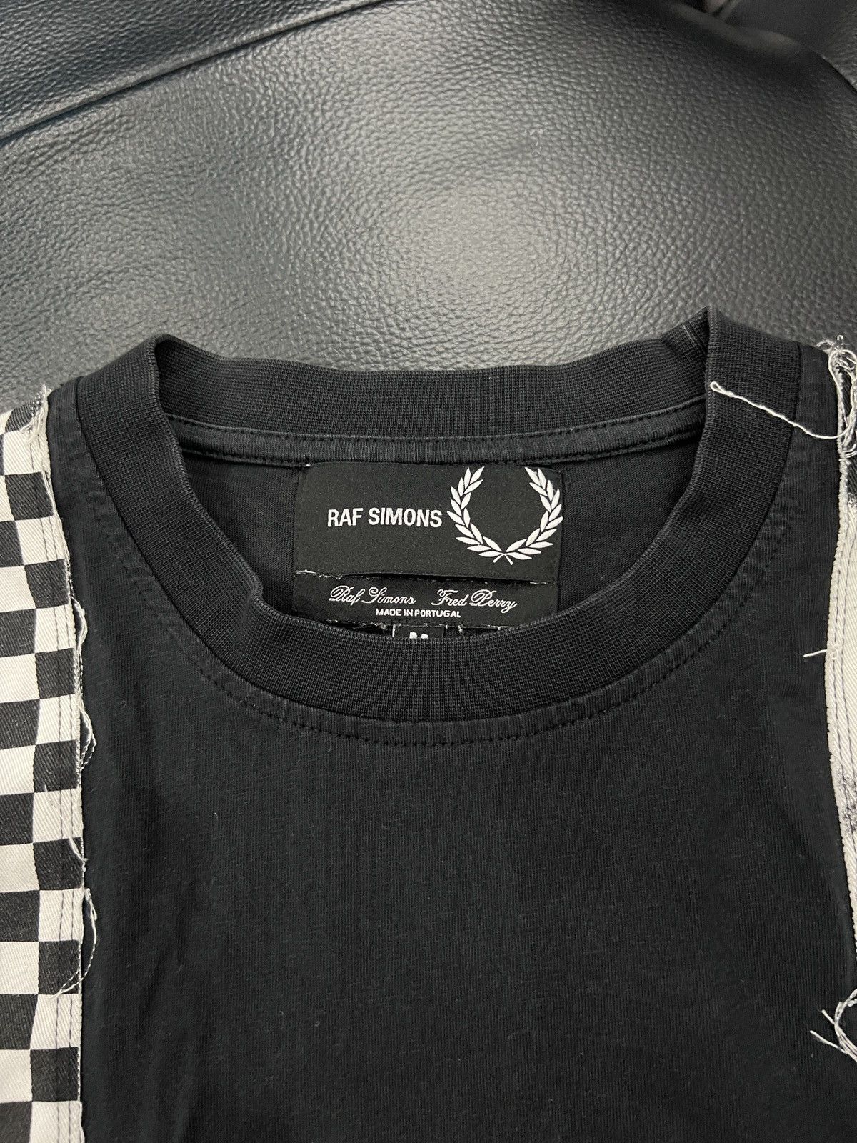 Raf Simons Fred Perry by Raf Simons Checkerboard Portrait Ring Detail T Size US M / EU 48-50 / 2 - 8 Thumbnail