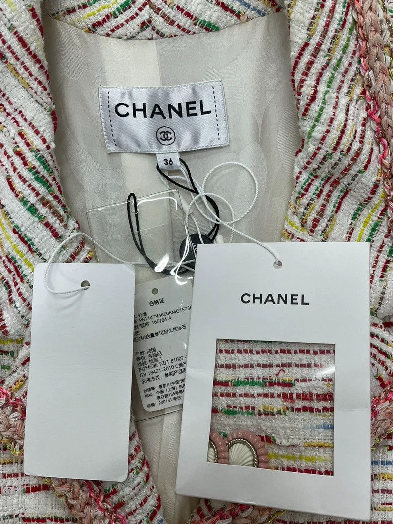 Chanel chanel Beach series colour block pink tweed short-sleeved Size XS / US 0-2 / IT 36-38 - 4 Thumbnail