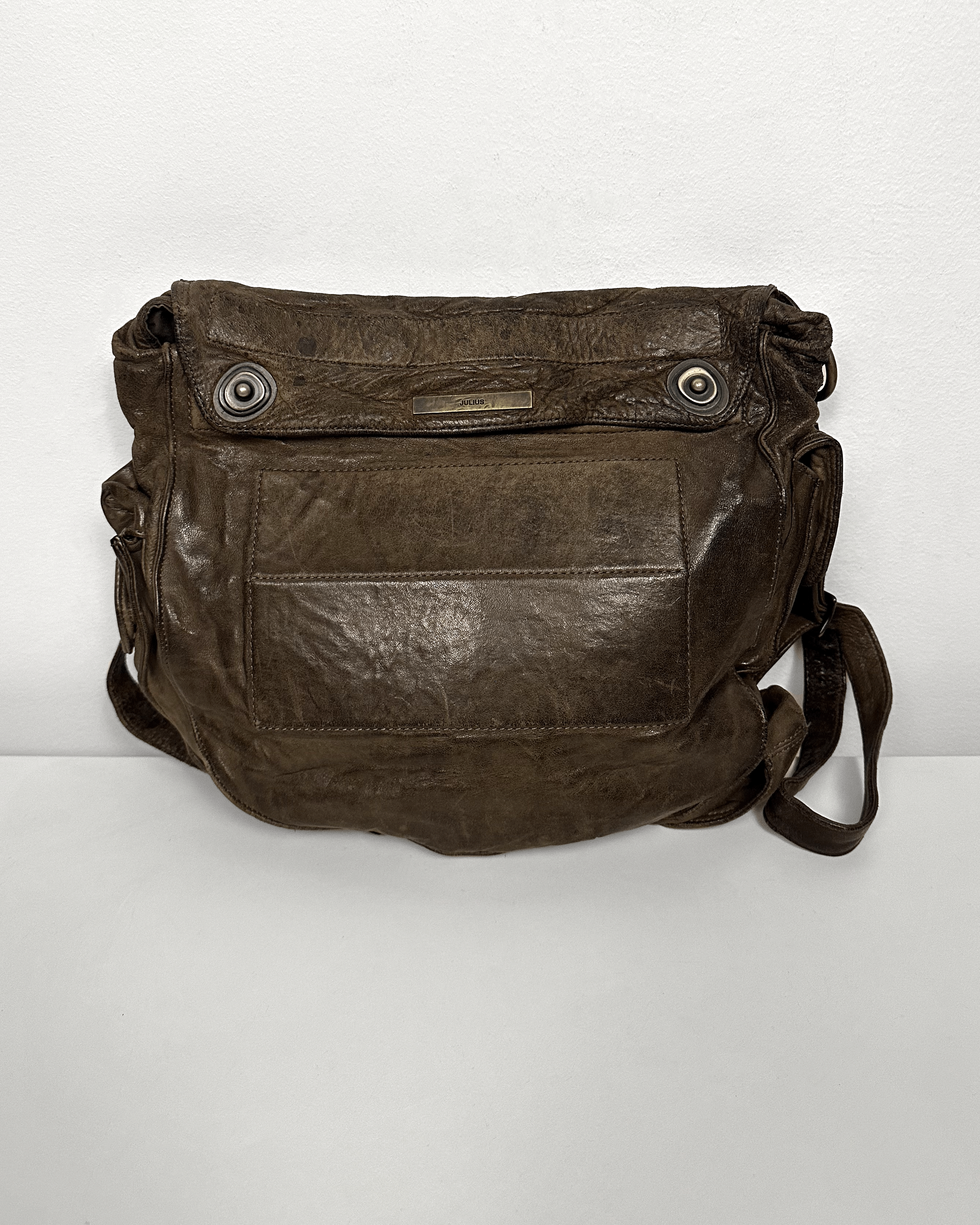Julius Julius Leather Gas Mask Crossbody Messenger Bag Size ONE SIZE - 1 Thumbnail