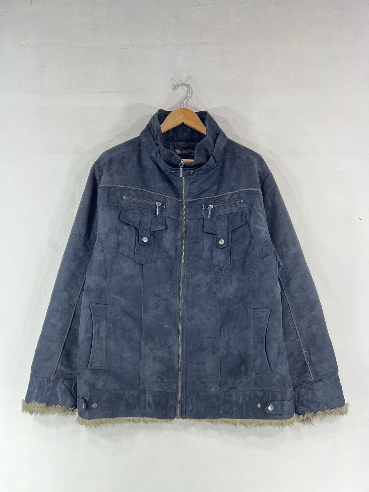 If Six Was Nine × Japanese Brand × Le Grande Bleu (L.G.B.) Diagonal Arrow Mohair Jacket Inspired by LGB Size US XXL / EU 58 / 5 - 1 Thumbnail