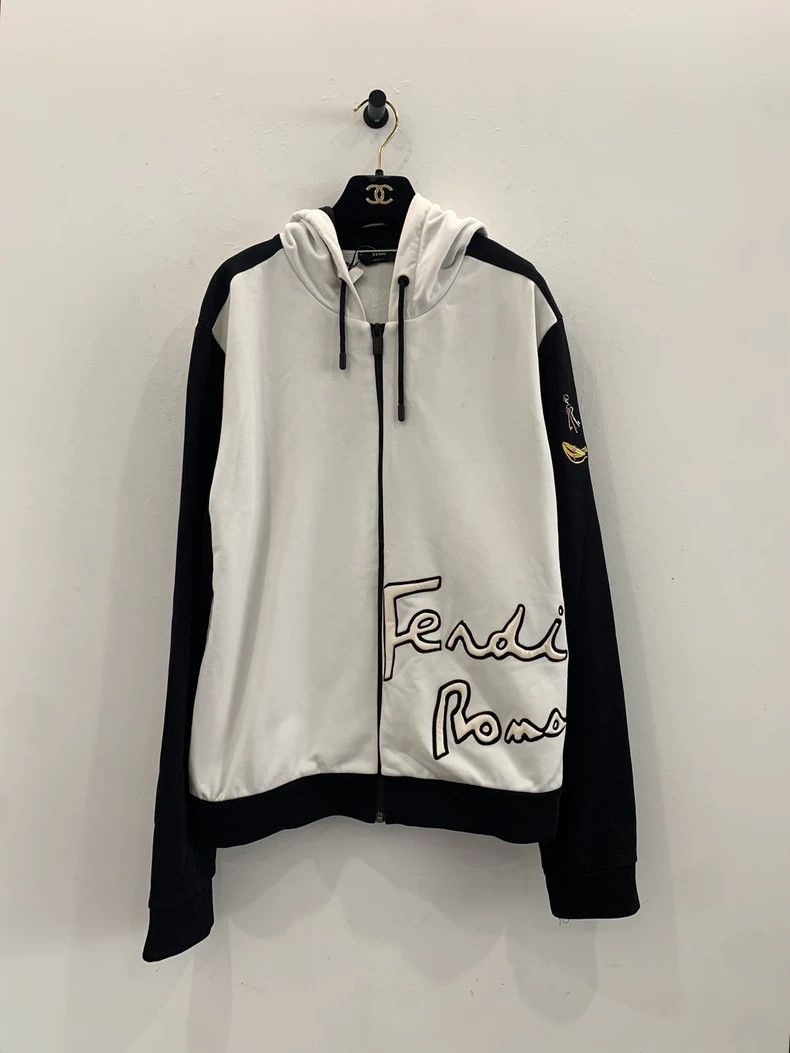 Fendi Fendi Roma Logo Zip-Up Jacket - dmc Size US L / EU 52-54 / 3 - 1 Thumbnail