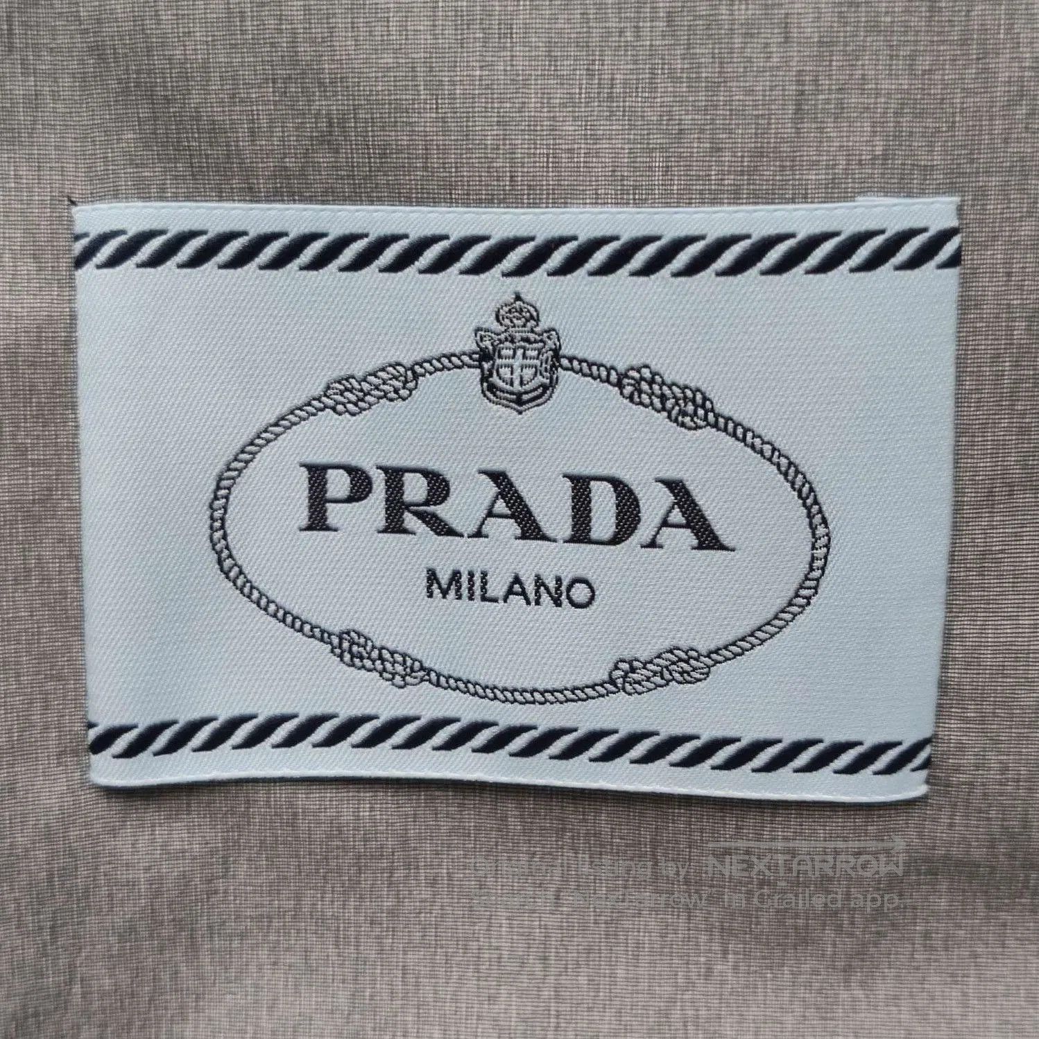 Prada Prada Black Cotton Triangle Logo Jacket . Size US L / EU 52-54 / 3 - 2 Thumbnail