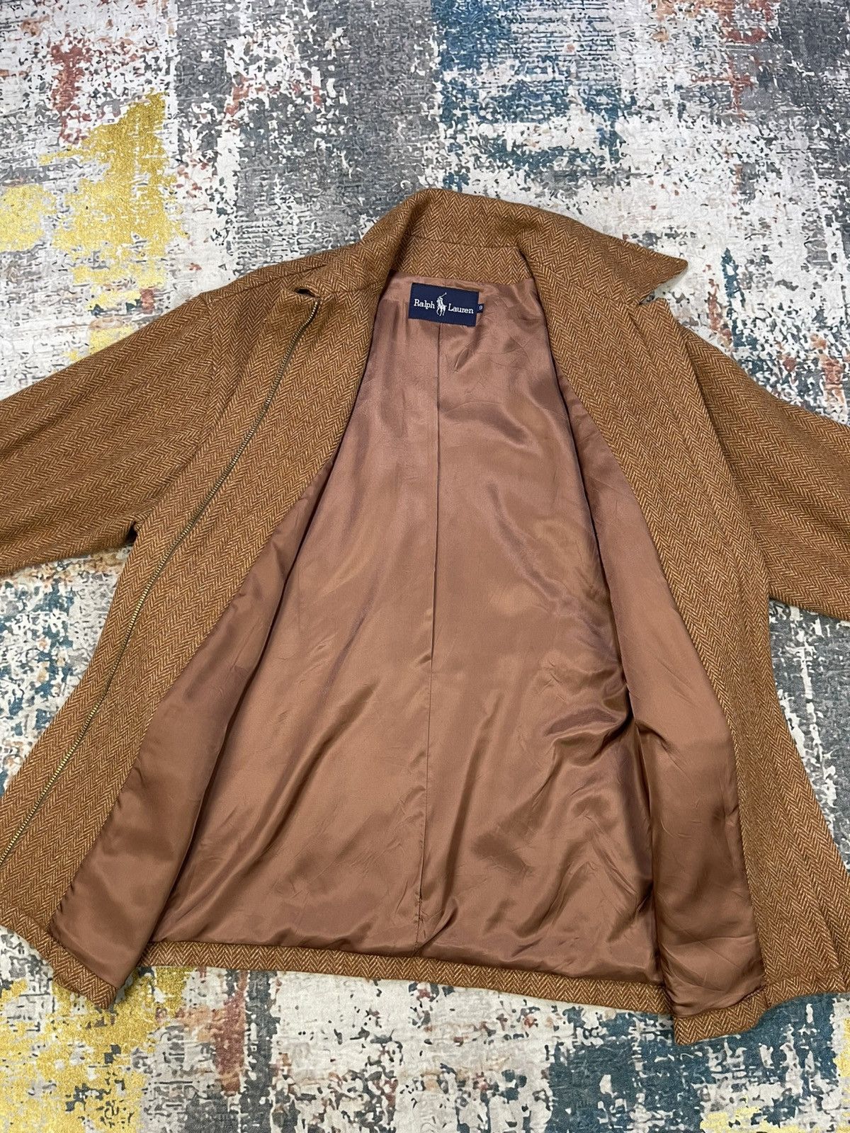 Polo Ralph Lauren Ralph Lauren Herringbone Tweed Half Cinch Equastrian Jacket Size L / US 10 / IT 46 - 8 Thumbnail