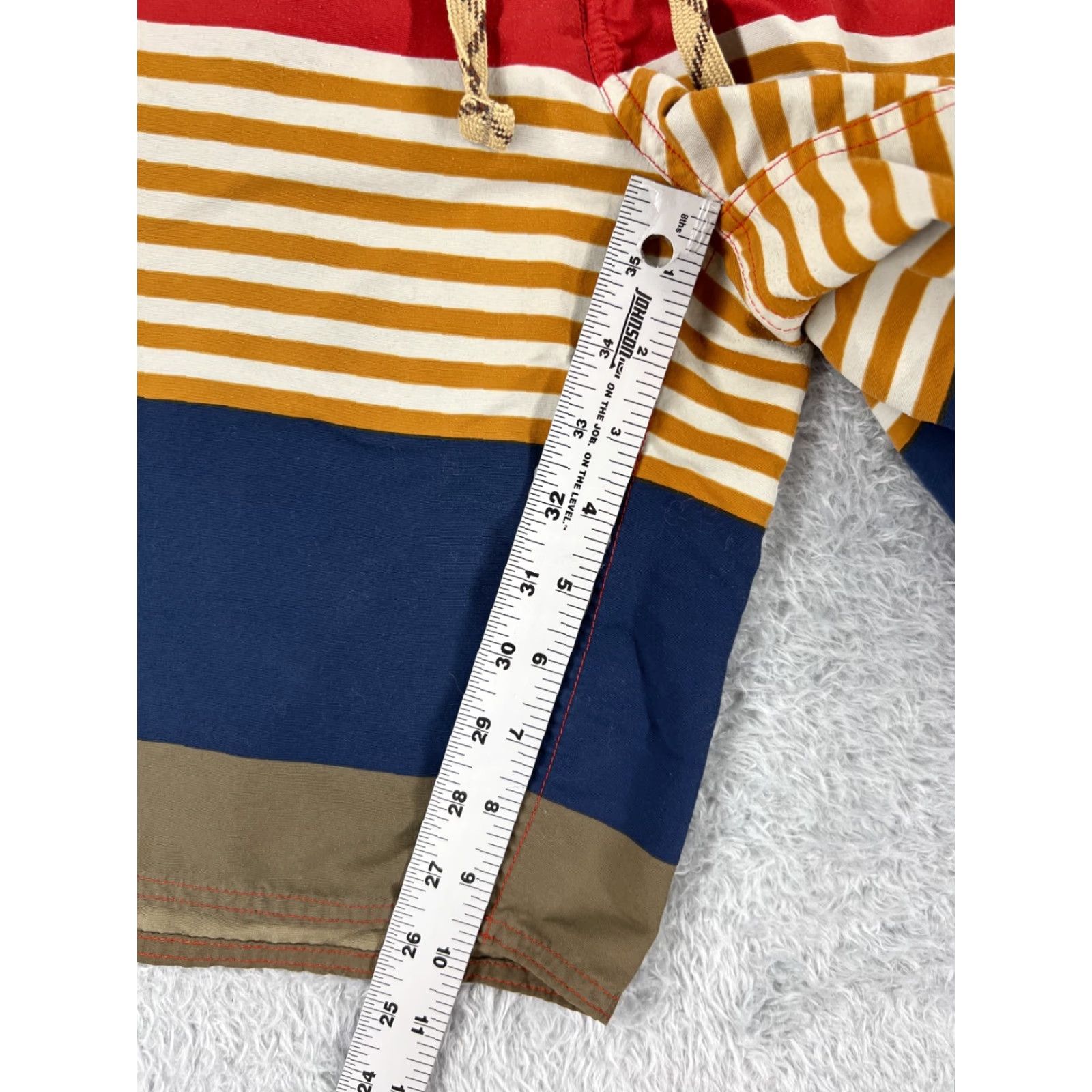 Patagonia Patagonia Board Shorts Mens 31 Blue Red Beige Wavefarer 21" Beach Swim Trunks Pockets | Men's Bottoms Surfing Recreational - Blue Size US 31 - 6 Thumbnail