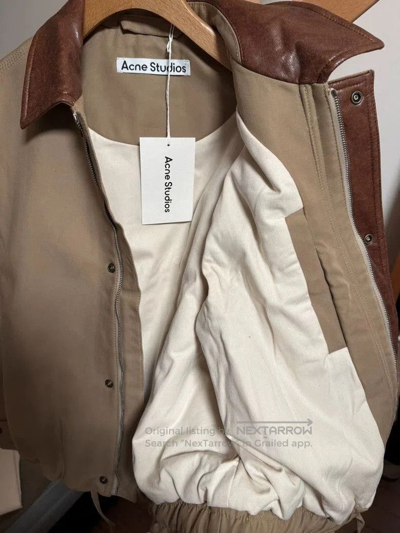 Acne Studios Acne studios 1996 Khaki leather collar jacket. Size US S / EU 44-46 / 1 - 5 Thumbnail