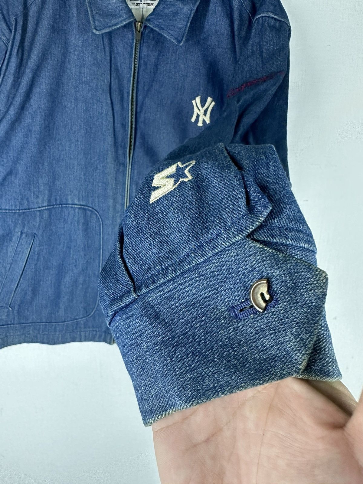 MLB Vintage Starter MLB Embroidery Denim Jacket Size US L / EU 52-54 / 3 - 6 Thumbnail