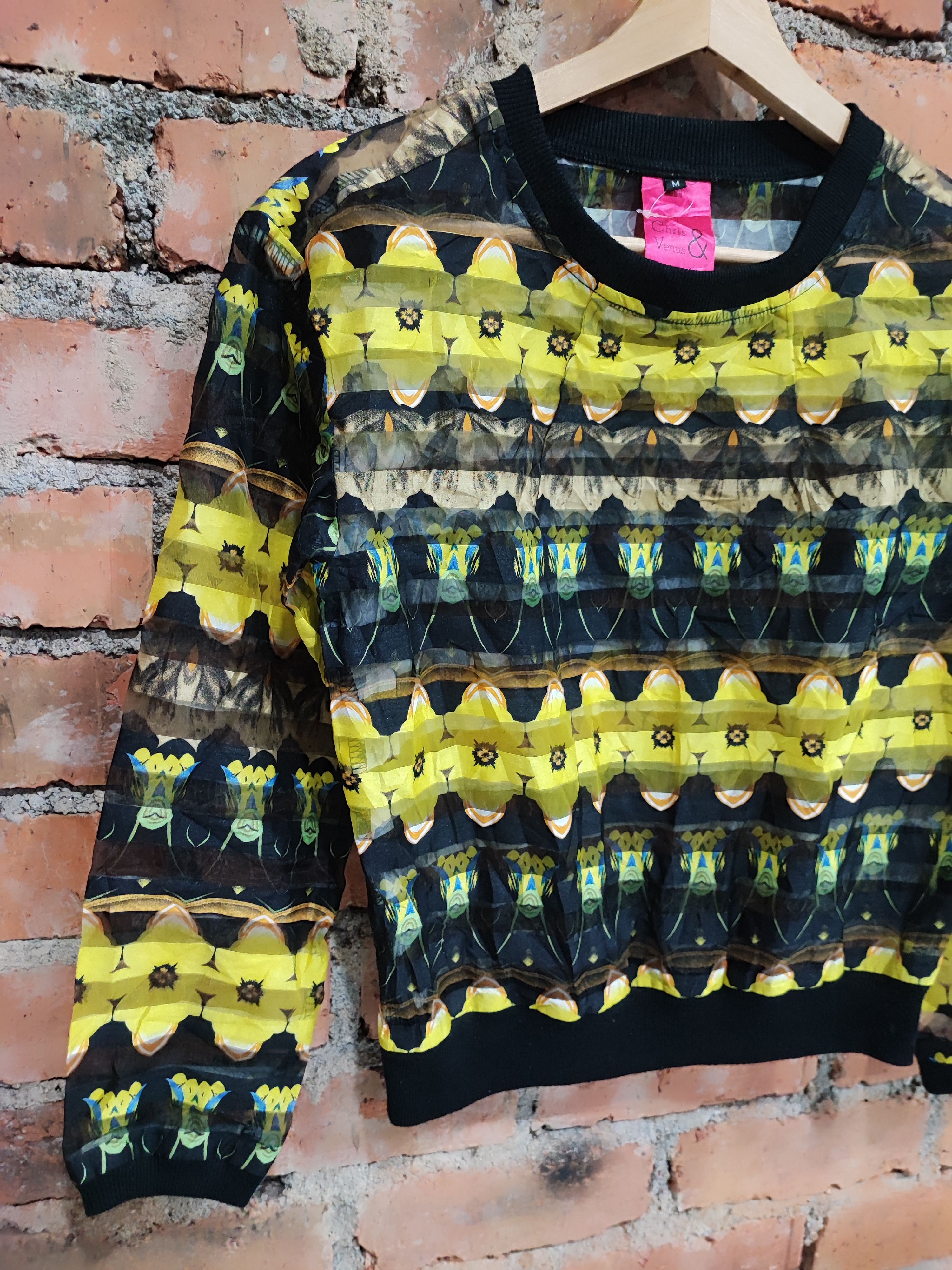 Japanese Brand CHRIS & VENUS TRANSPARENT PRINTED SHIRT Size S / US 4 / IT 40 - 2 Thumbnail