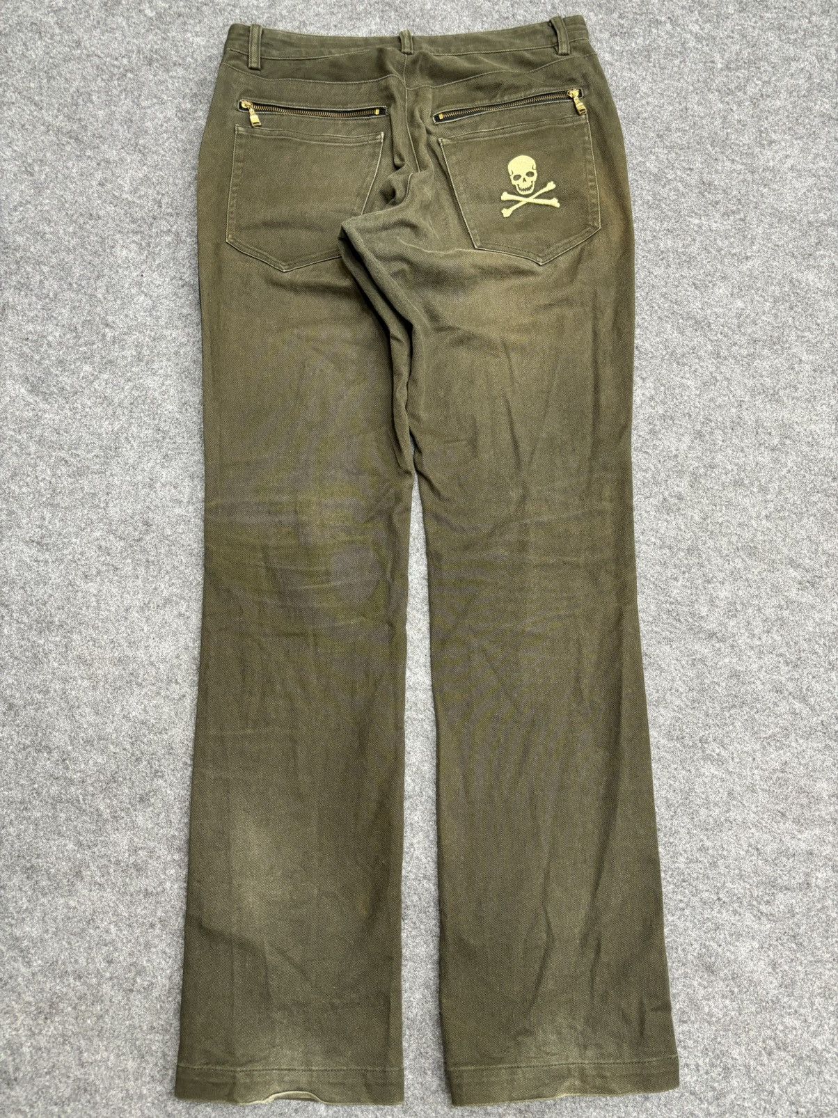 Japanese Brand 💥Skull Embroidery💥Loveless Sunfaded Skull Emb Pant F495 Size US 32 / EU 48 - 19 Thumbnail