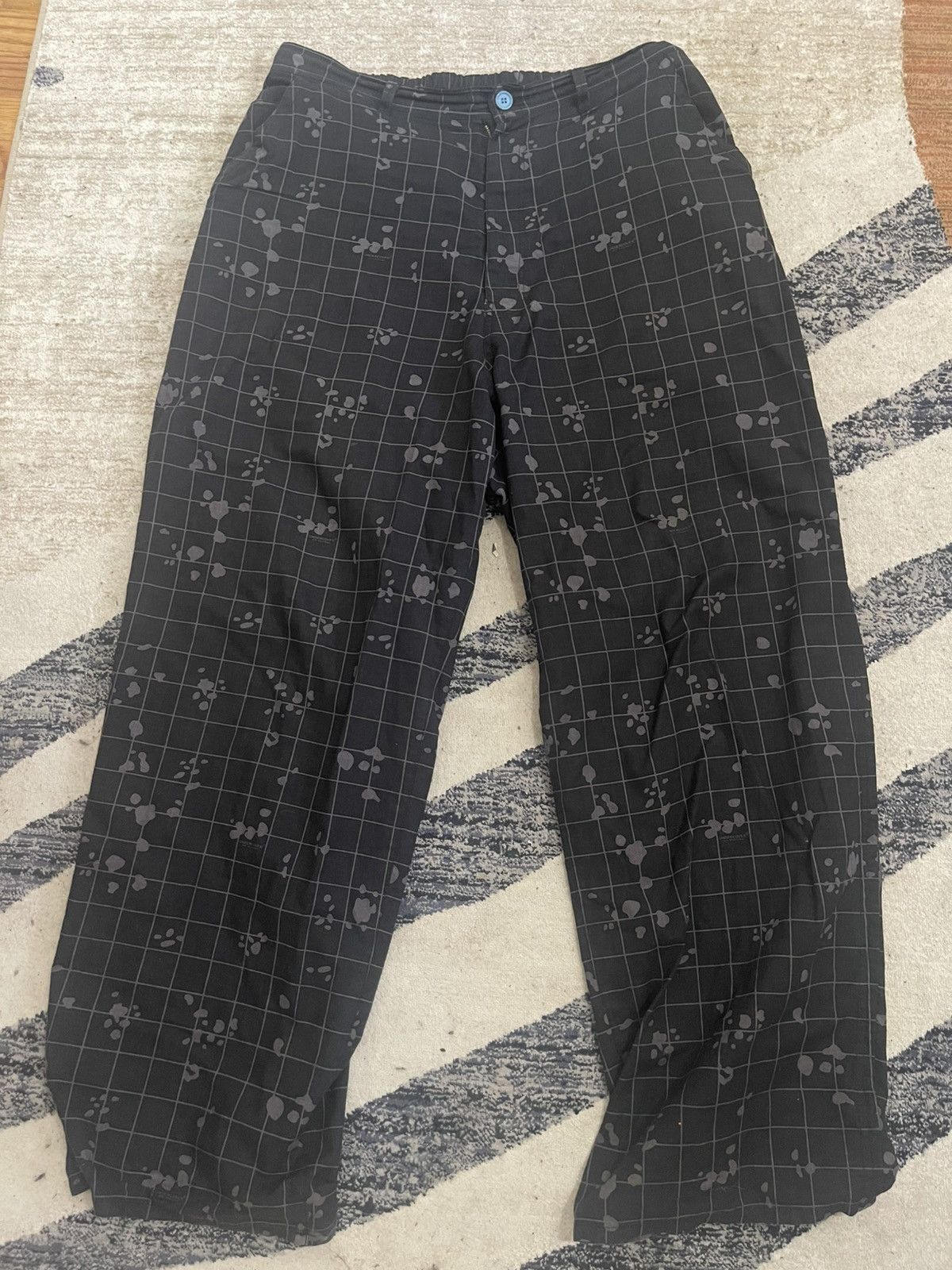 Undercover Black Cotton Camo Check Pants Size US 32 / EU 48 - 1 Thumbnail