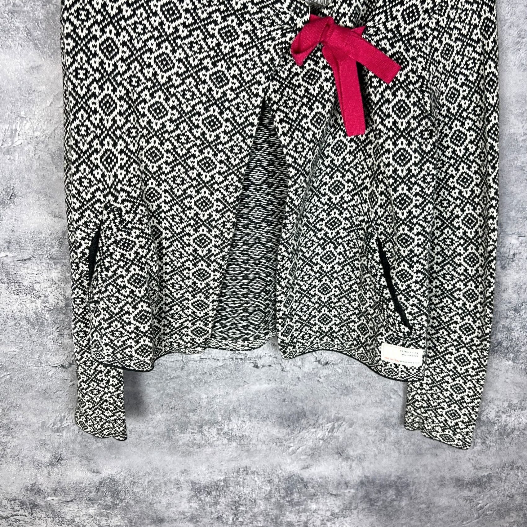 Vintage Odd Molly Boho Cotton Jacket Size 1 White Geometric Pattern Bow Women Jacket Size XS / US 0-2 / IT 36-38 - 3 Thumbnail