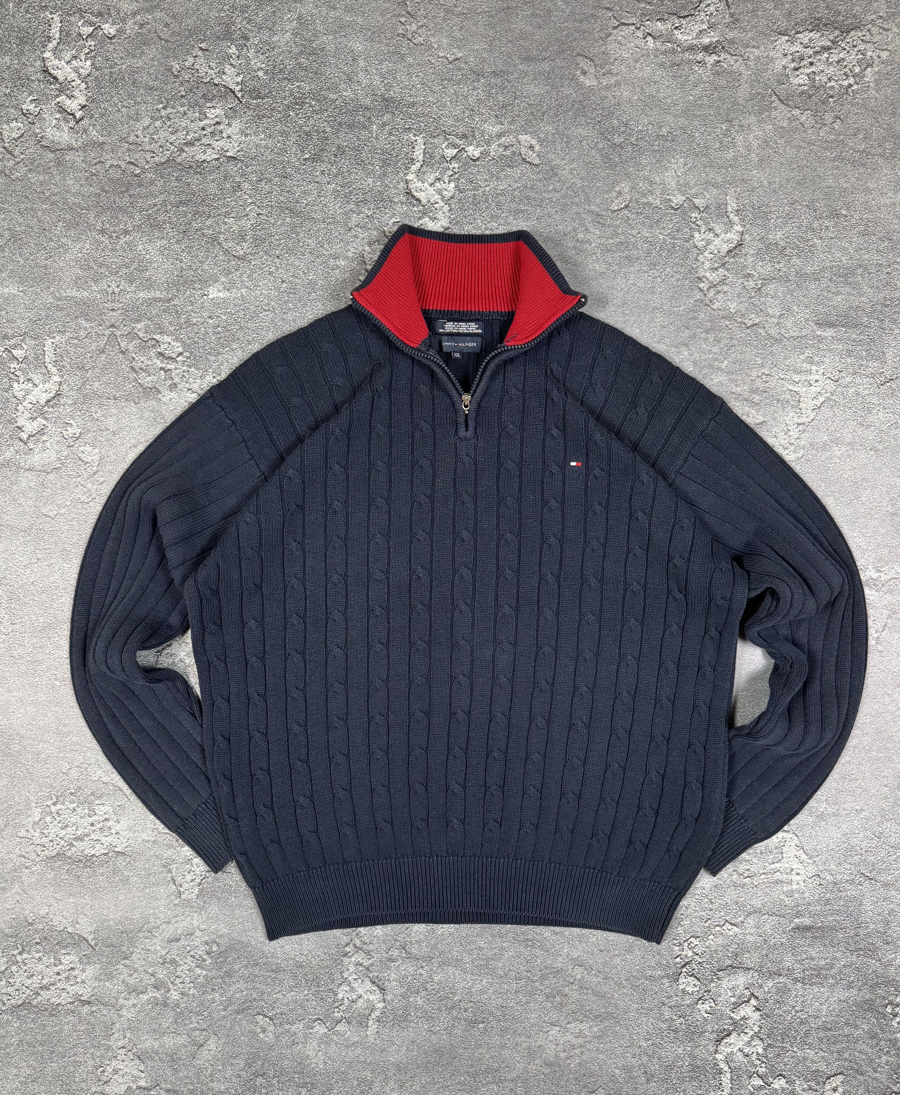 If Six Was Nine Tommy Hilfiger Zip Knitted Sweater Size XXL Size US XXL / EU 58 / 5 - 1 Thumbnail