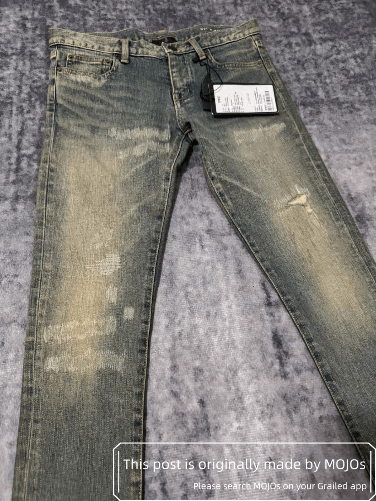 Saint Laurent Paris Sz 27 Saint Laurent Paris 13AW MudWash Destory Denim mojos4 Size US 27 - 3 Thumbnail