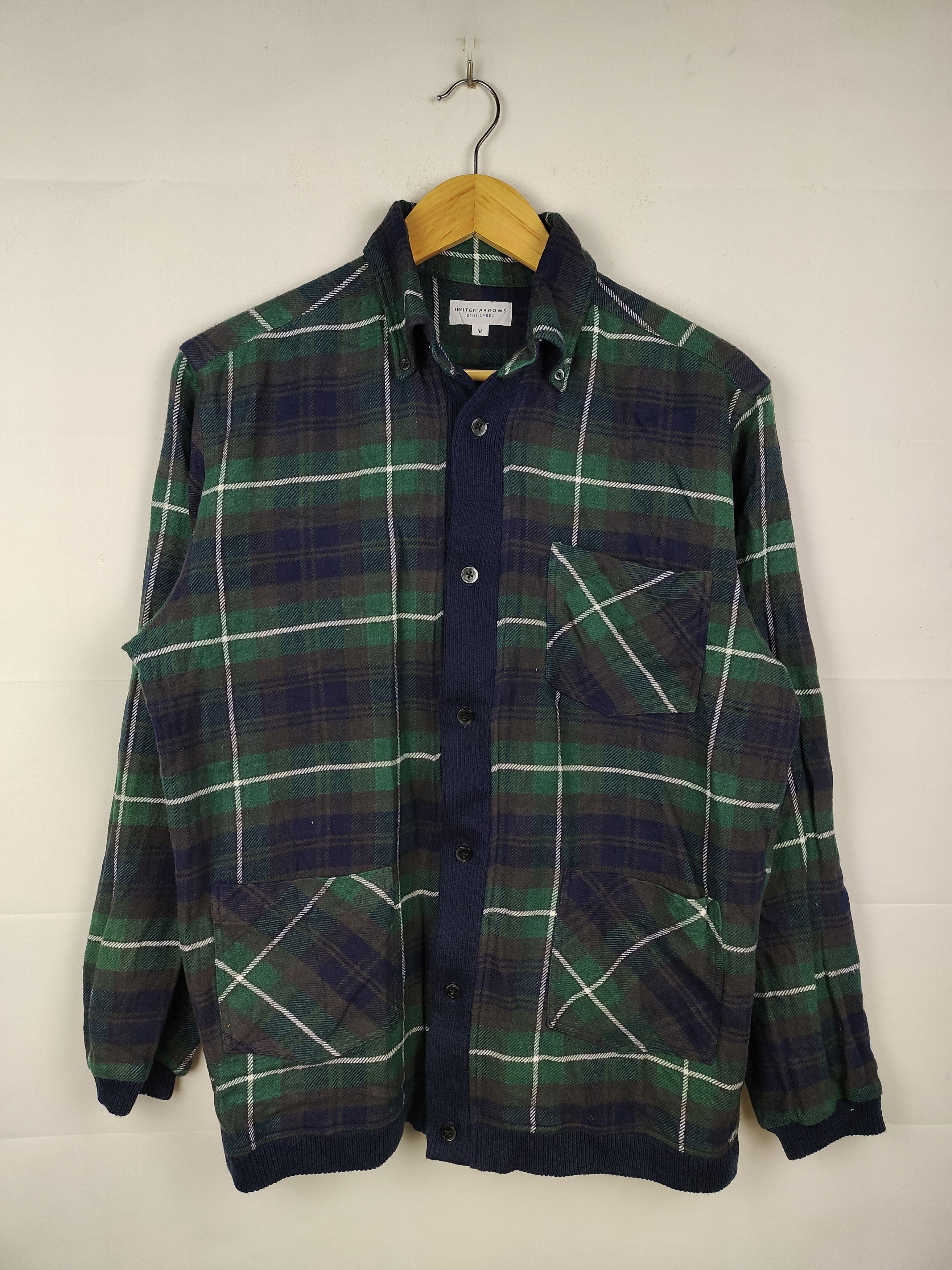 United Arrows United Arrow flannel shirt placket and ribbed cuffs and hem Size US M / EU 48-50 / 2 - 1 Thumbnail