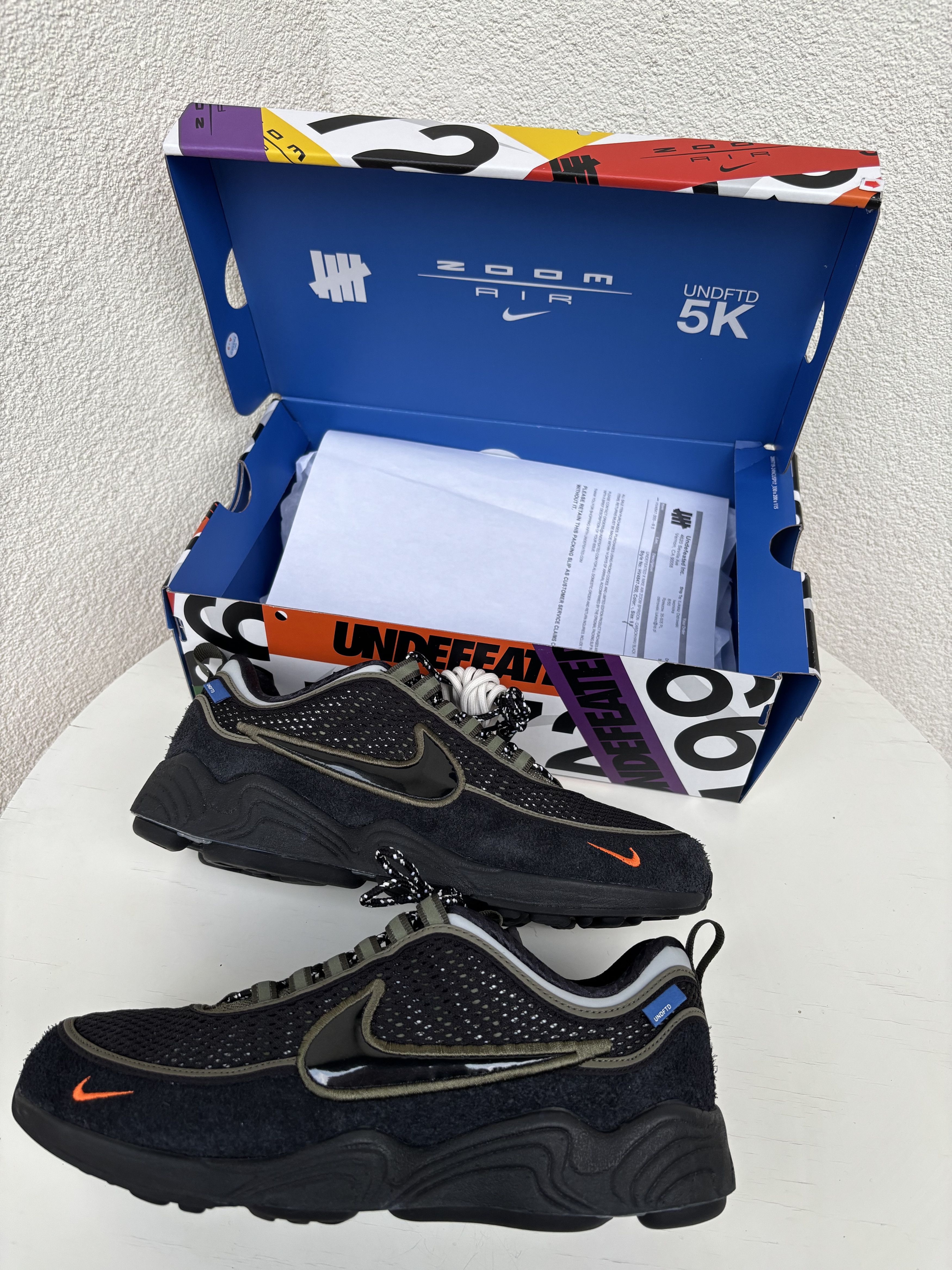 Nike × Undefeated NIKE X UNDEFEATED AIR ZOOM SPIRIDON CARGOKHAKI / BLACK Size US 9.5 / EU 42-43 - 3 Thumbnail