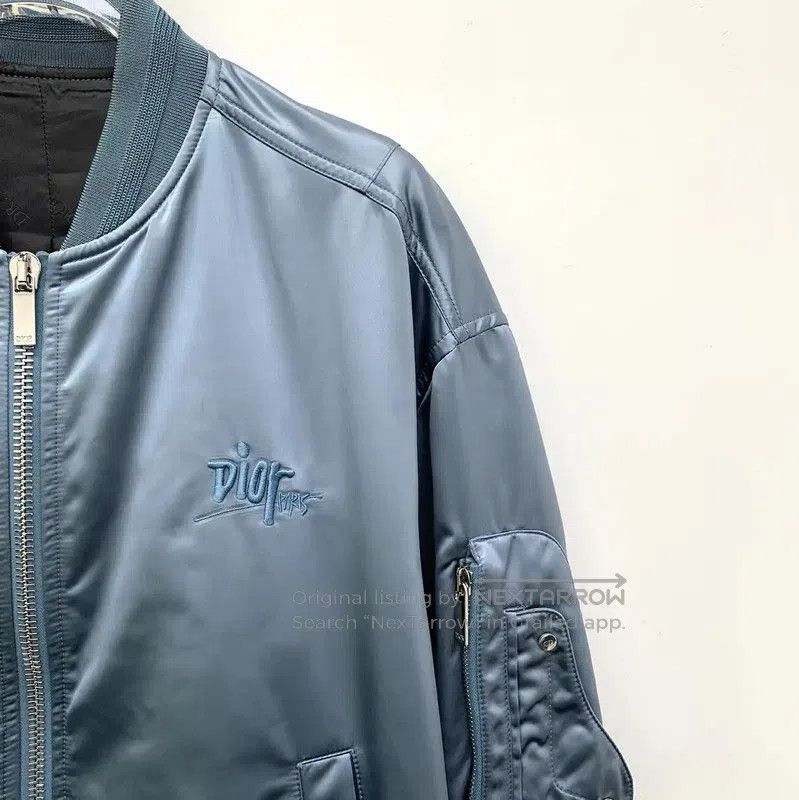 Dior Dior Men's Blue Nylon Bomber Jacket . Size US M / EU 48-50 / 2 - 2 Thumbnail