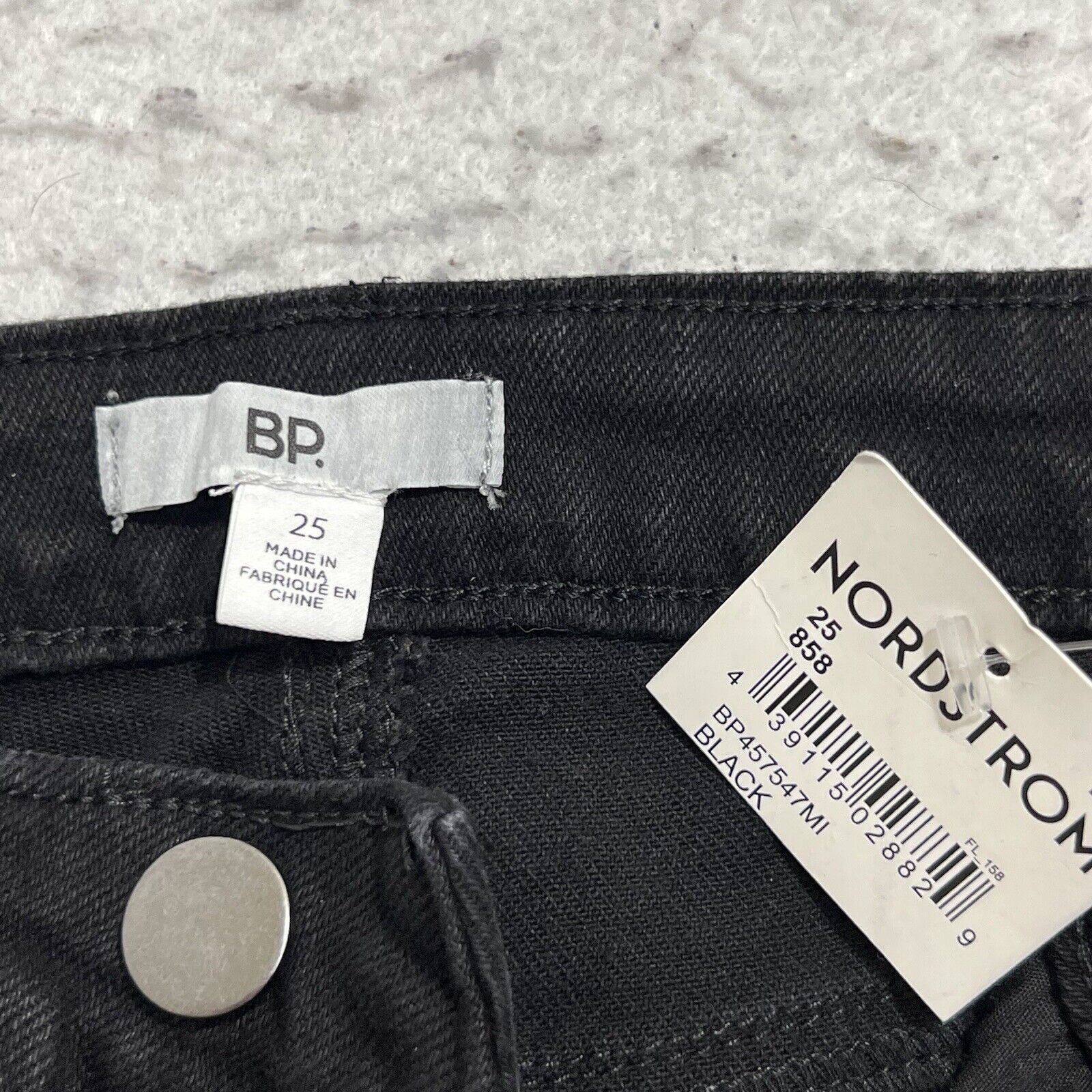Nordstrom BP Women’s 25 High Rise Skinny Jeans 5 Metal Buttons Size 25" / US 0 / IT 36 - 3 Thumbnail