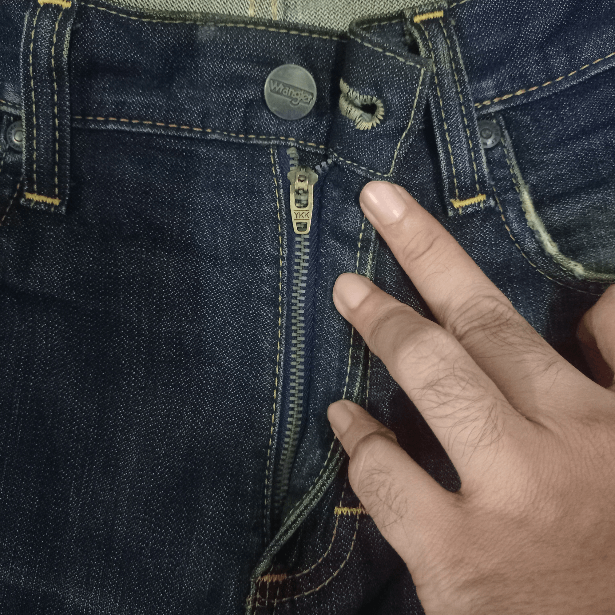 Wrangler Vintage Wrangler Mud Wash Indigo Ripped Style Jeans 29x33 Size US 29 - 3 Thumbnail