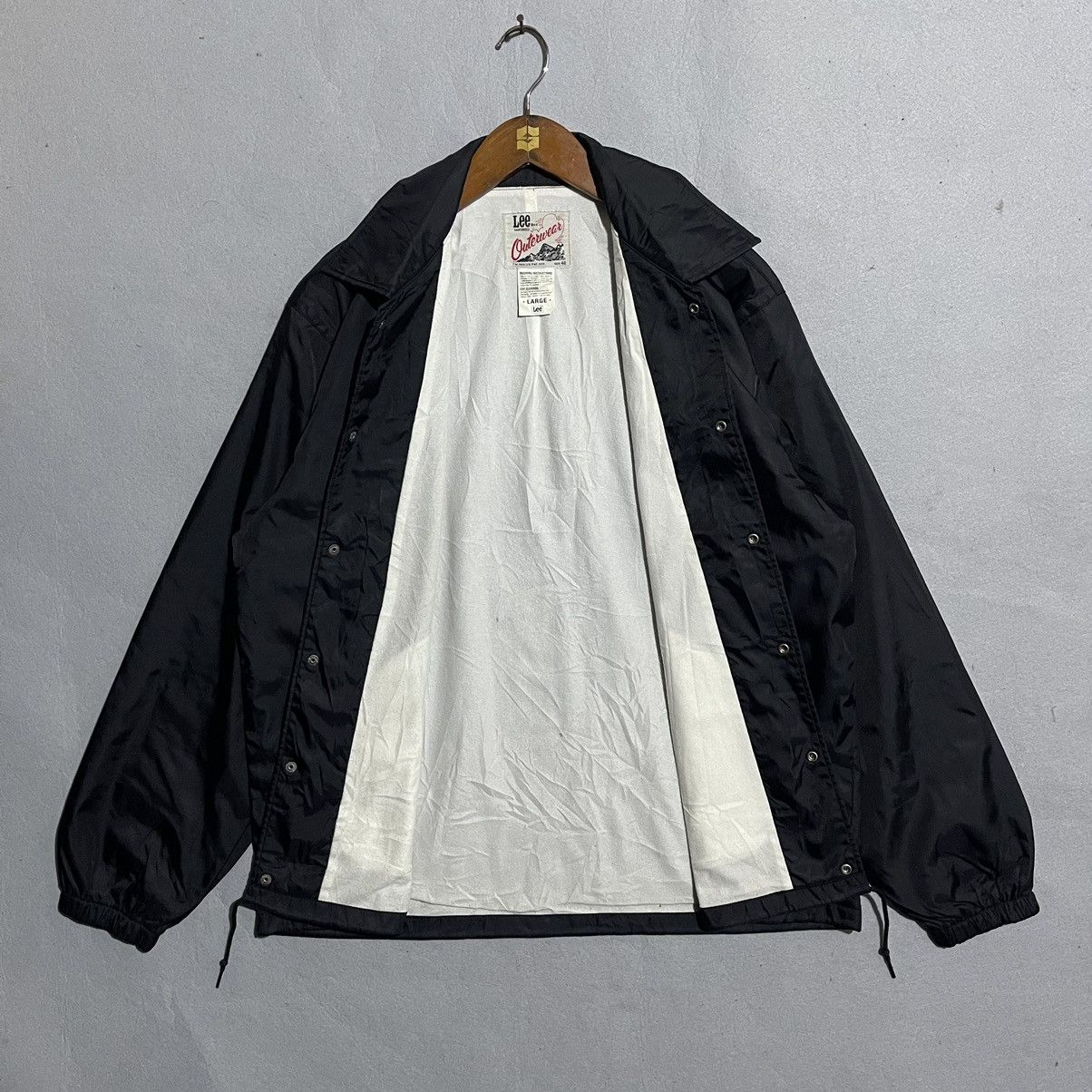 Lee Vintage 90s Lee Outerwear Coach Jacket – Black – Size L Size US L / EU 52-54 / 3 - 8 Thumbnail