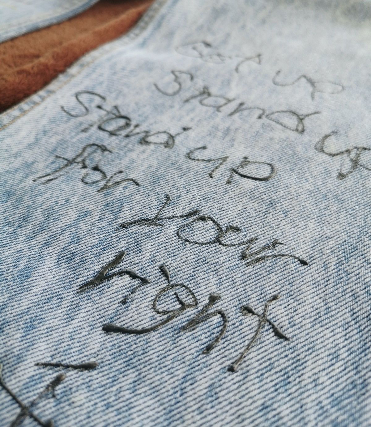 Levi's 90s Vintage Levis 501 Bob Marley Hitomi Handmade Denim Jeans Size US 28 / EU 44 - 5 Thumbnail