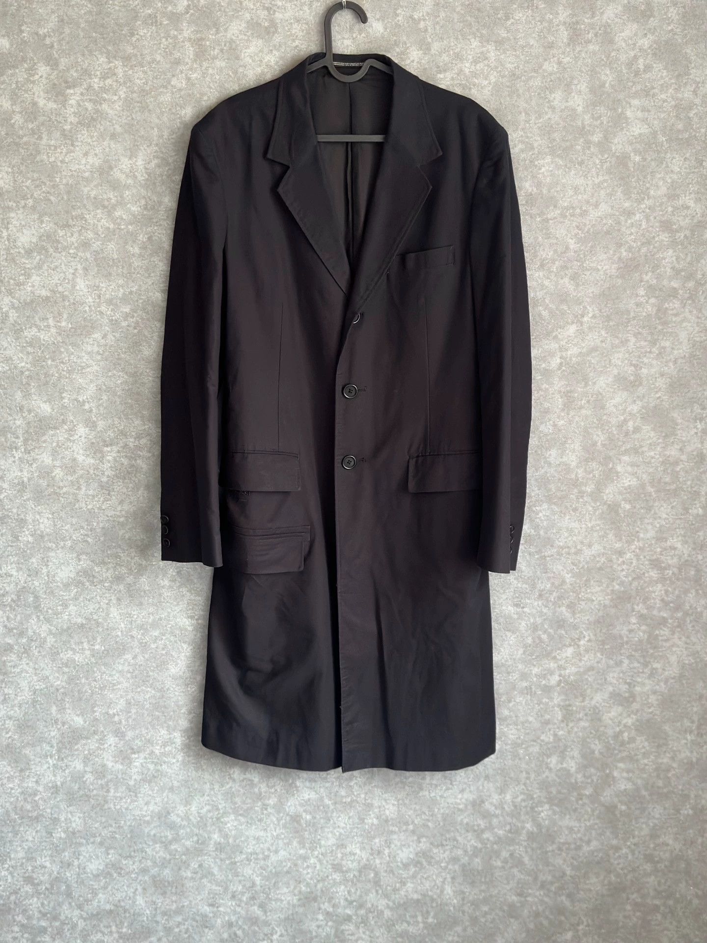 Yohji Yamamoto Black Embroidery Dr.Jkt Embroidery Coat -DMC