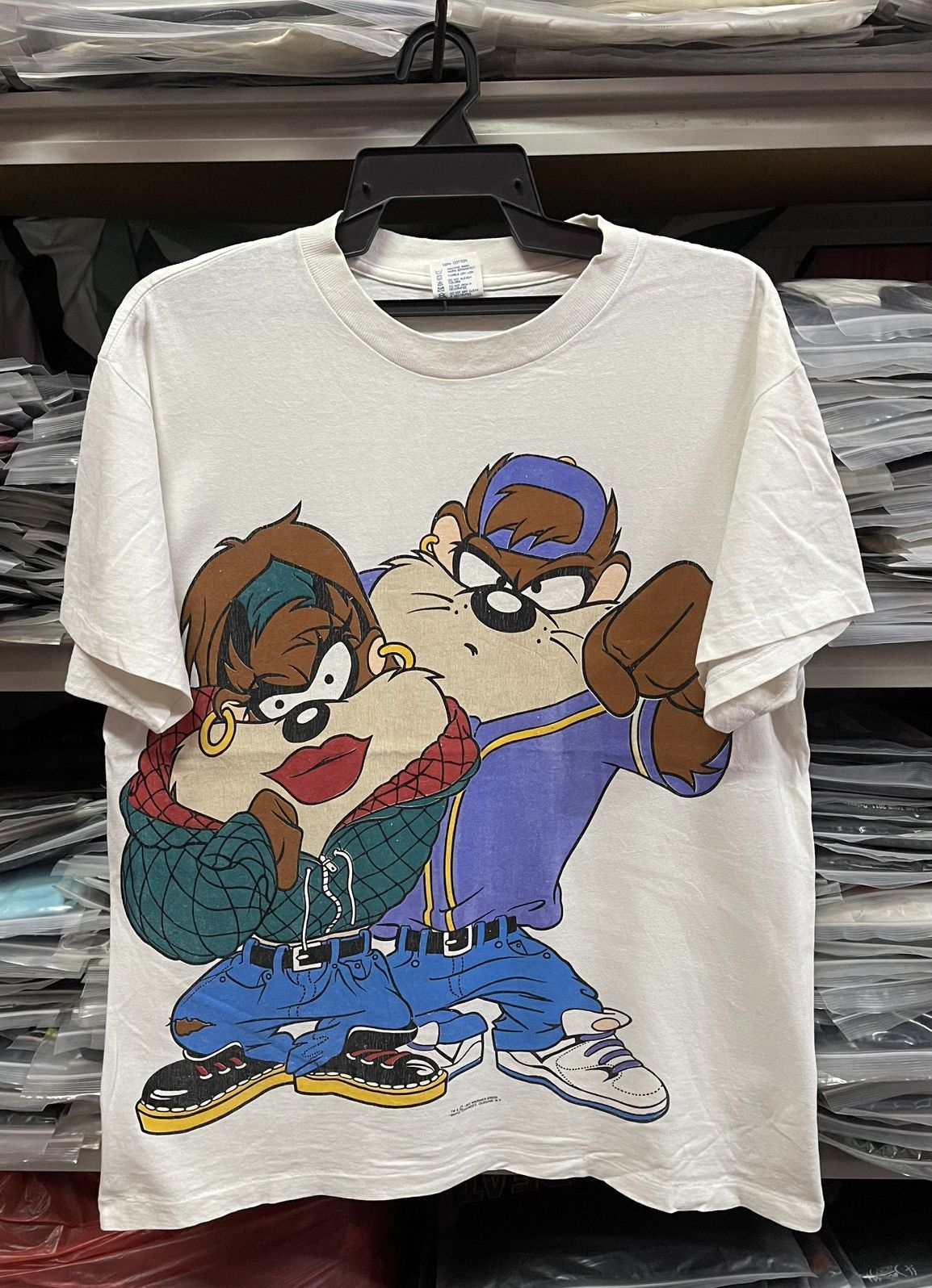 Vintage Vintage 90s Looney Tunes Taz Tasmanian All Over Print🔥🔥🔥 Size US L / EU 52-54 / 3 - 1 Thumbnail