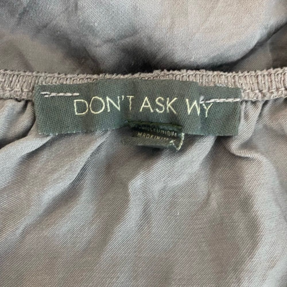 Other Don’t Ask Why Gray Button Front Crop Top Size OS Spaghetti S Size ONE SIZE - 4 Thumbnail