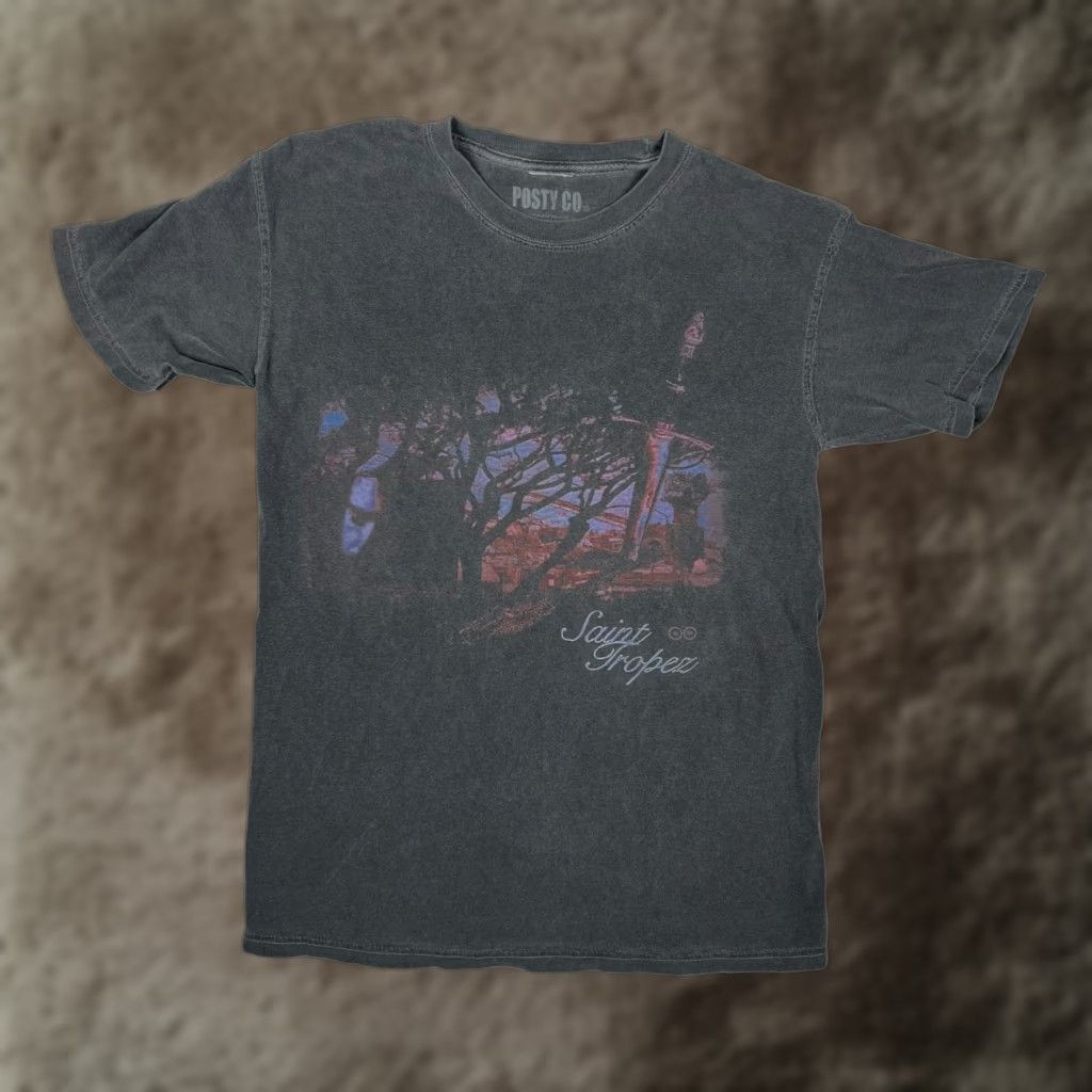 Vintage Post Malone T-Shirt Hollywood’s Bleeding Tour Saint Tropez Small Men Black Crew Neck Short Sleeve Rock Logo 2019 Regular Cotton Size US S / EU 44-46 / 1 - 1 Thumbnail