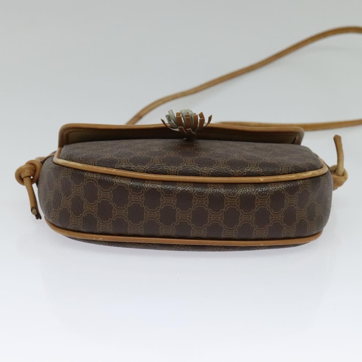 Celine CELINE Macadam Canvas Shoulder Bag Pvc Leather Brown Gold Size ONE SIZE - 9 Thumbnail