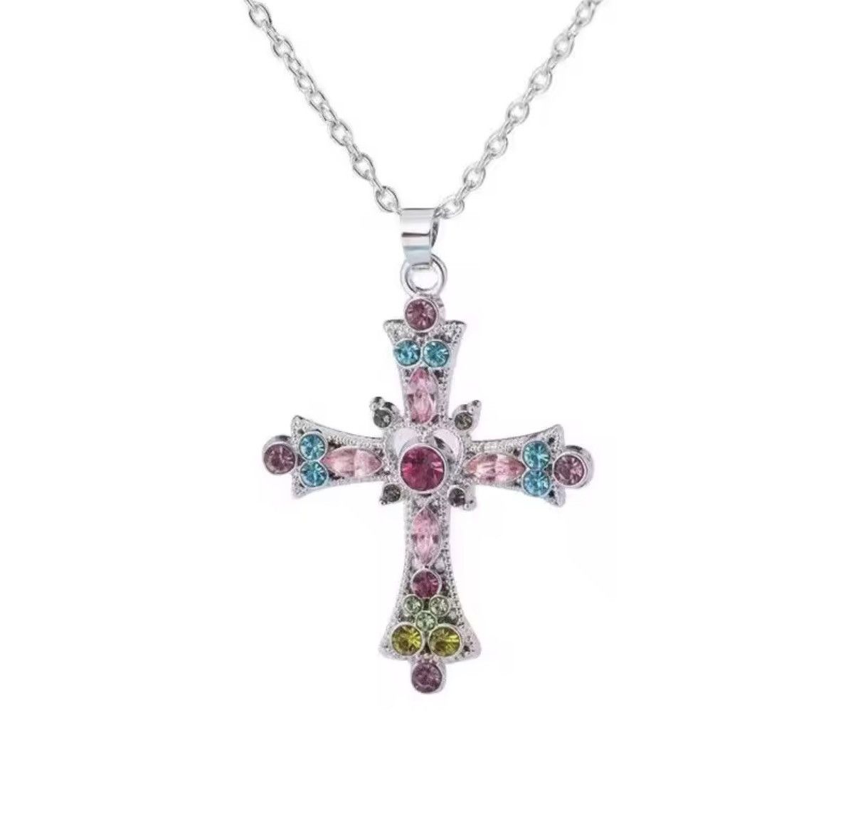 Jewelry Multi Gothic Streetwear Punk Cross Necklace Size ONE SIZE - 2 Thumbnail