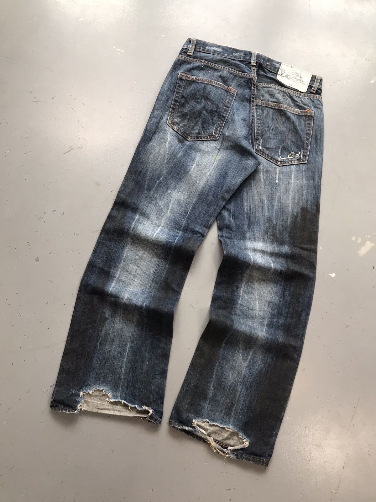 Ed Hardy × Vintage Vintage Edhardy dragons 🐉 embroidered denim Size US 34 / EU 50 - 9 Thumbnail