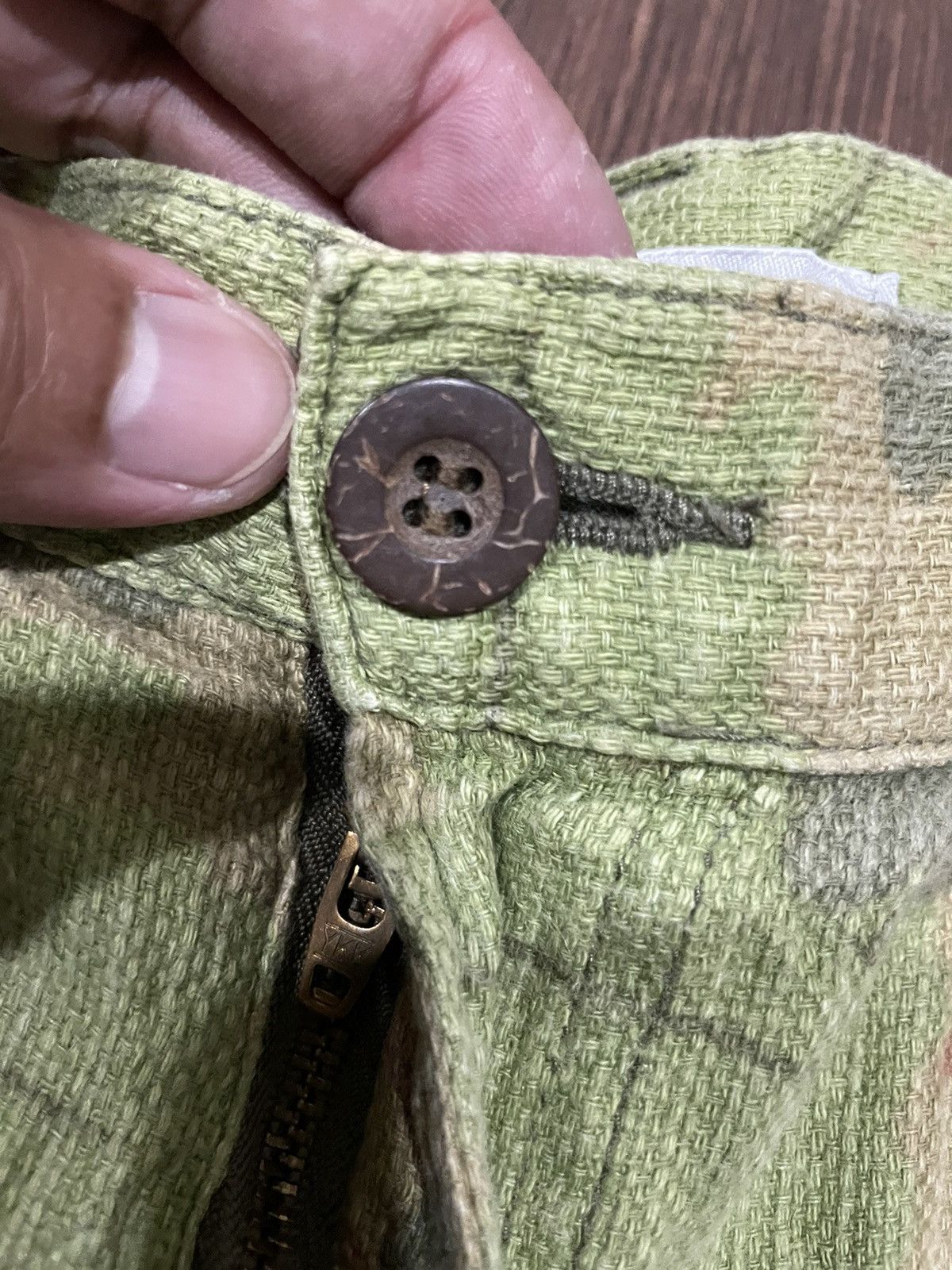 Japanese Brand Mitchell Camouflage Japanese Bliss Point Distressed Shorts Size US 33 - 11 Thumbnail