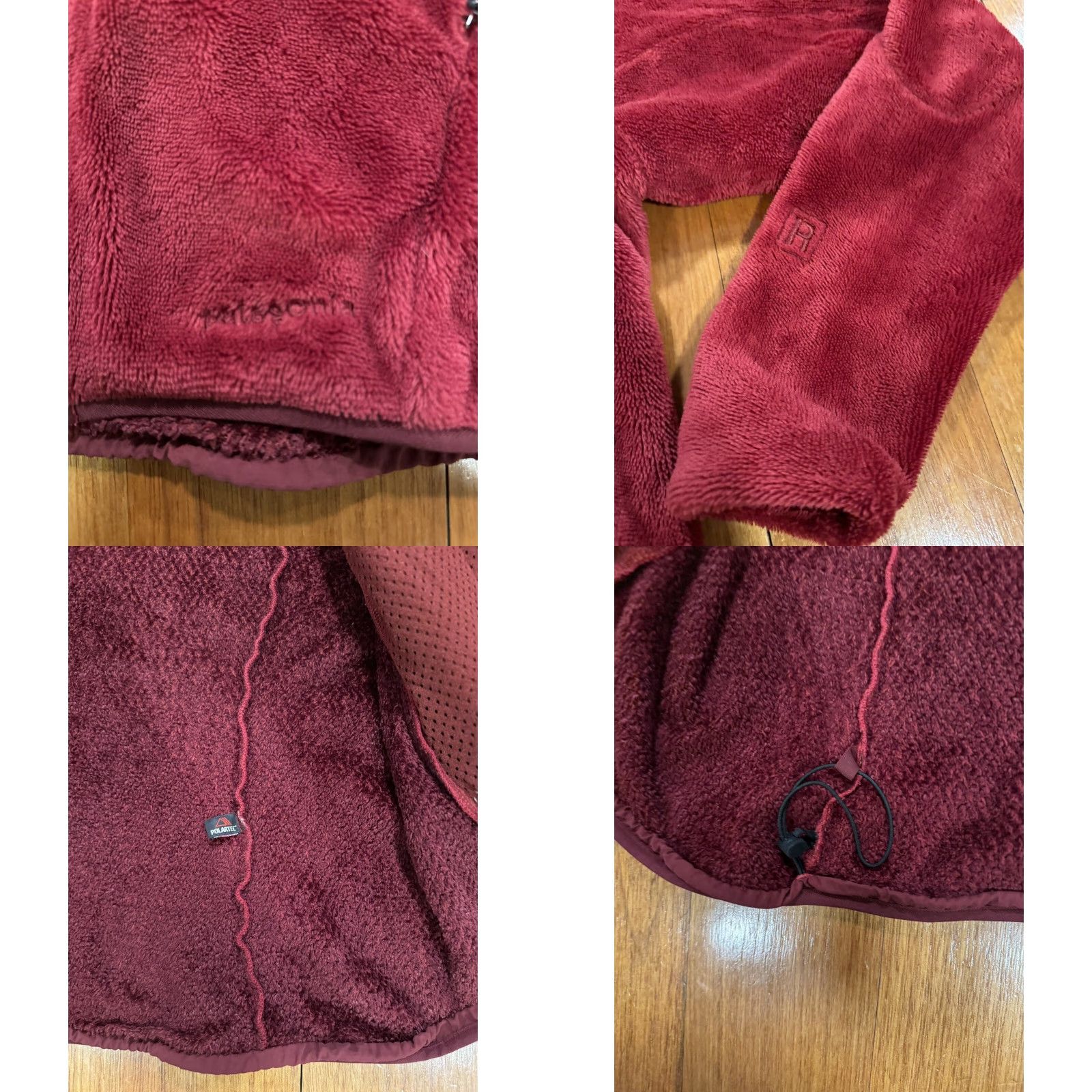 Patagonia VINTAGE Patagonia Jacket Women Med Maroon R4 Regulator Full Zip Deep Pile Polartec Jacket Women Medium Red 90s Outdoor Winter Fall Spring Womens Size M / US 6-8 / IT 42-44 - 11 Thumbnail