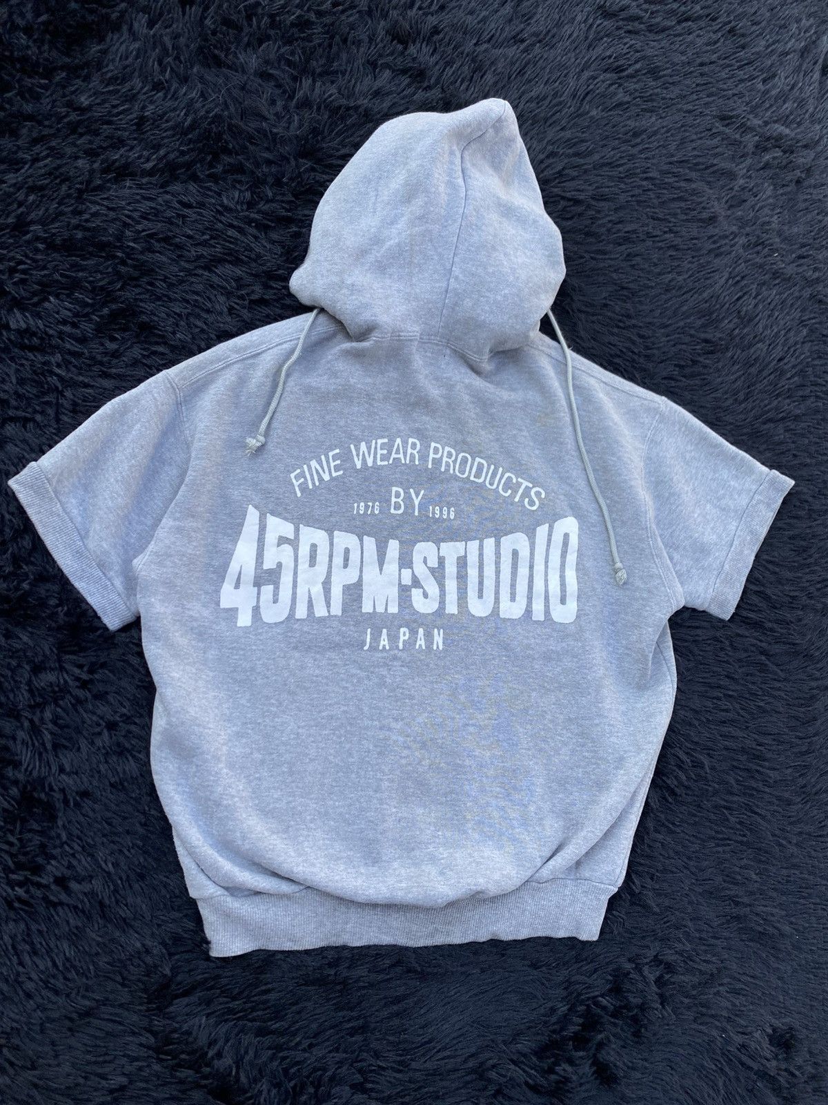 45rpm Rare Vintage 45RPM Studio Short Sleeve Sweater Hoodie Size US S / EU 44-46 / 1 - 2 Thumbnail