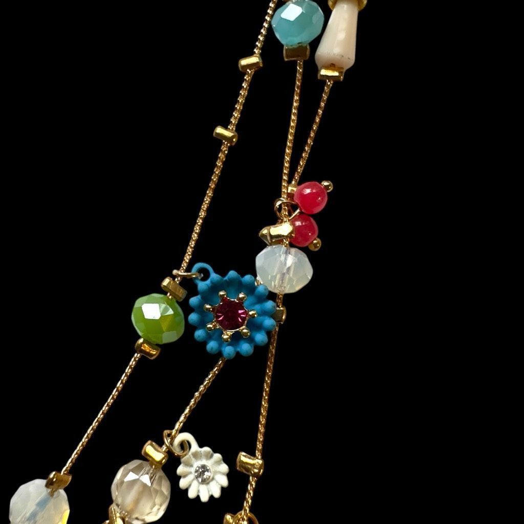 Betsey Johnson BETSY JOHNSON Jewelry Gold Pjnk Blue Green Sequin Rhinestone Size ONE SIZE - 4 Thumbnail
