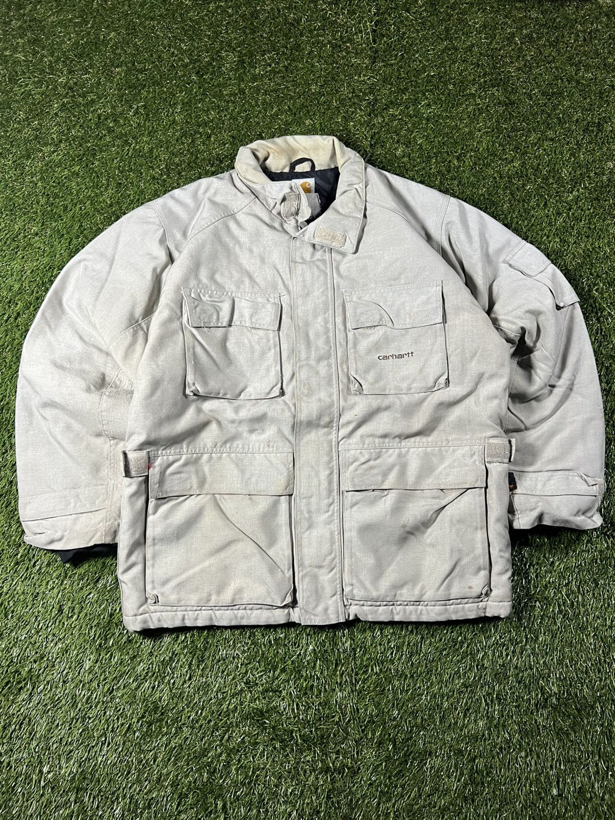 Carhartt Vintage 90s Carhartt Fall Faded Chore Coat Detroit Jacket Size US XL / EU 56 / 4 - 1 Thumbnail