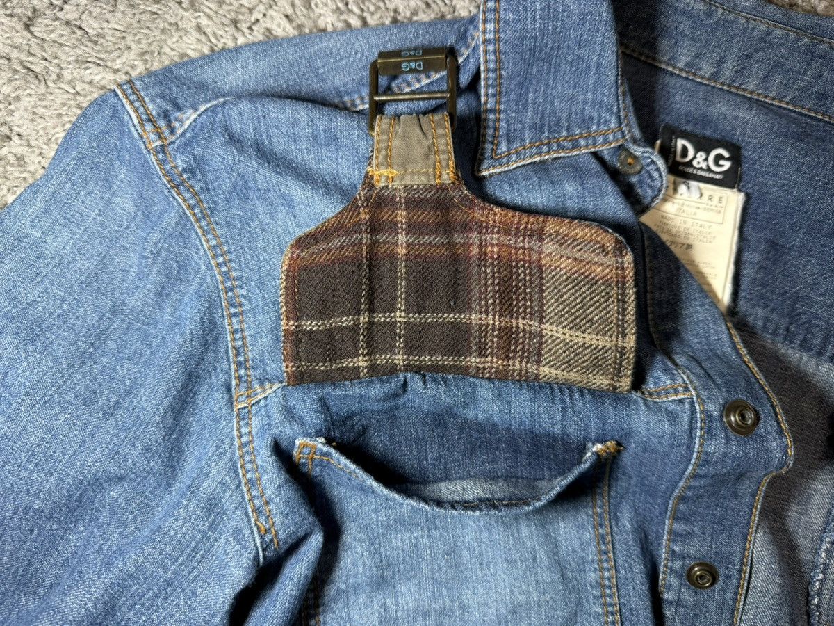 Dolce & Gabbana Dolce & Gabbana 2000s Denim Overshirt w/ Harness & Buckles Size US S / EU 44-46 / 1 - 9 Thumbnail