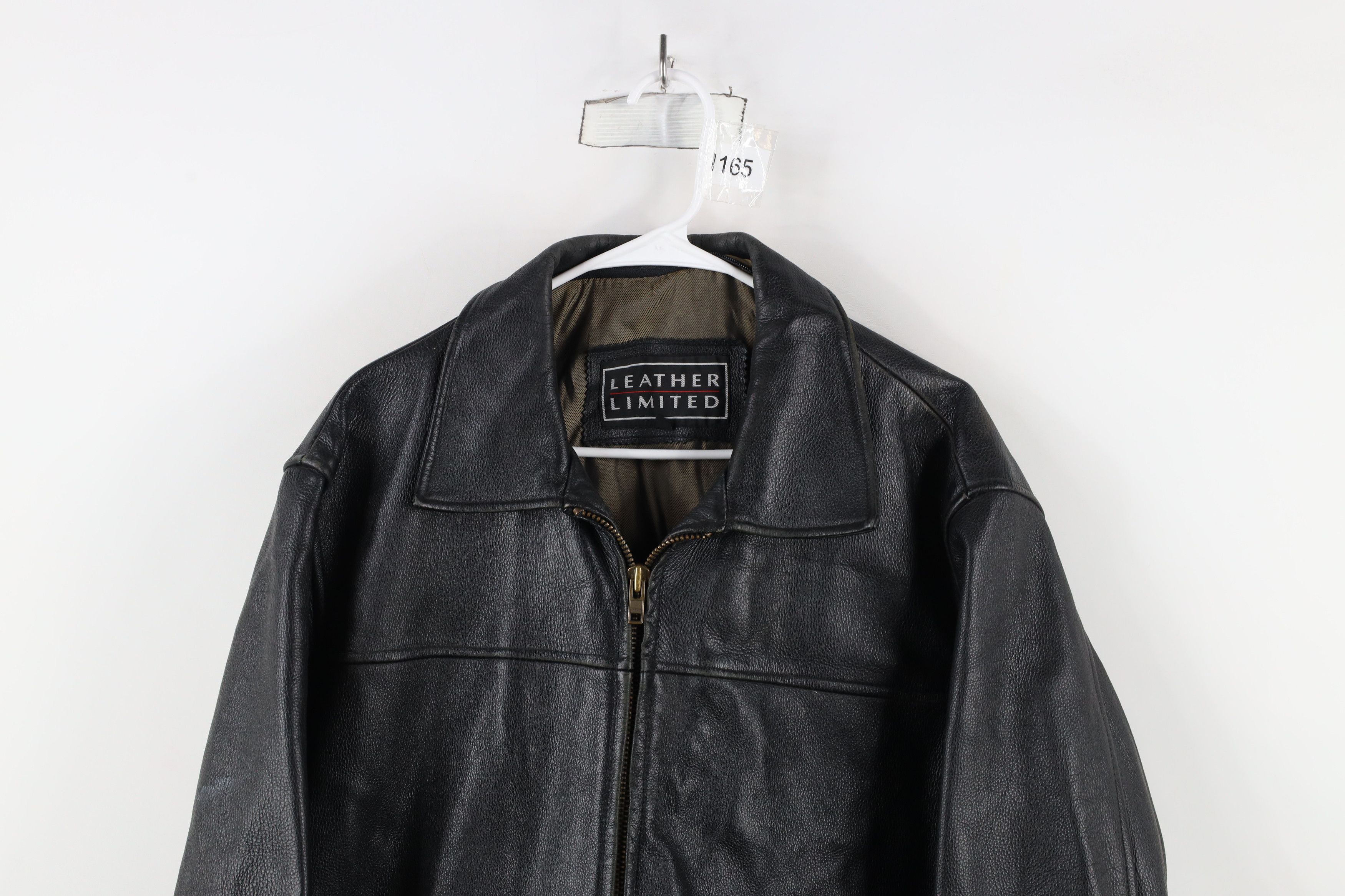 Vintage Vintage 90s Streetwear Buckle Back Leather Jacket Black Size US L / EU 52-54 / 3 - 2 Thumbnail