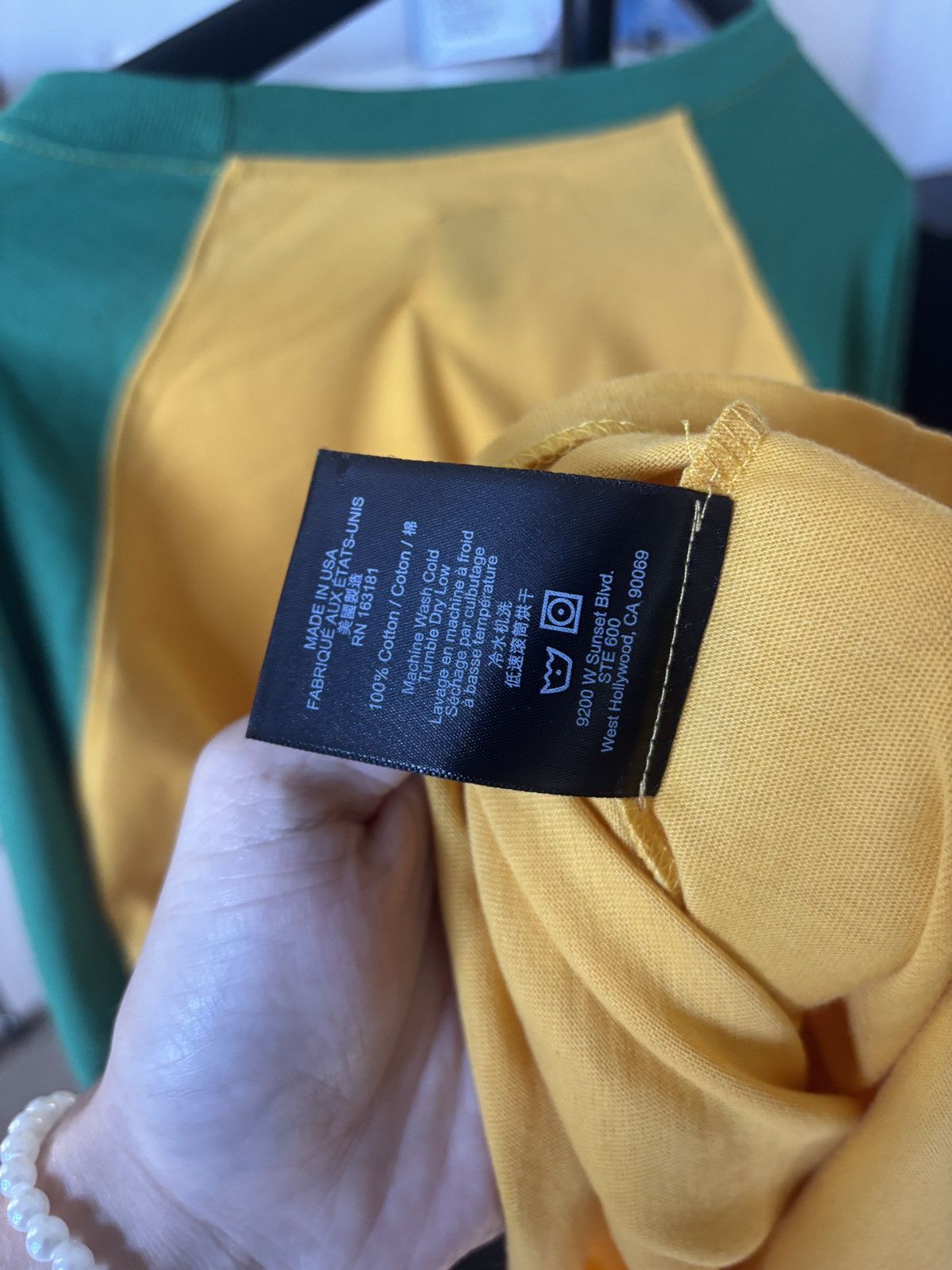Rhude RHUDE | YELLOW GREEN LOGO JERSEY TEE Size US XXL / EU 58 / 5 - 10 Thumbnail