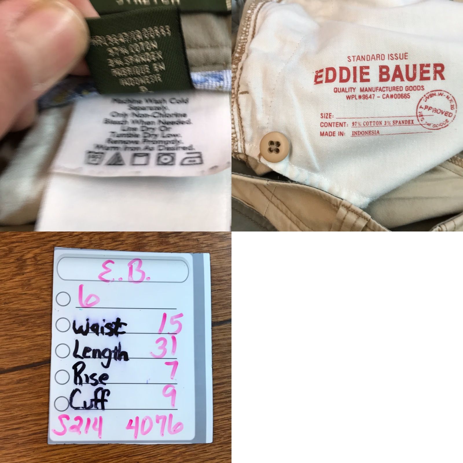 Eddie Bauer Eddie Bauer Pants Women's Flat Front Straight Leg Beige Size 6 Regular 31in Inseam Casual Workwear 97% Cotton 3% Spandex Mens/Womens Size 28" / US 6 / IT 42 - 8 Thumbnail