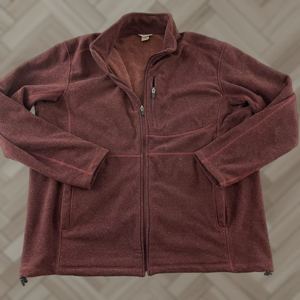CO Duluth Knits Fleece Full Zip Jacket Mens XL Maroon Red Size US XL / EU 56 / 4 - 1 Thumbnail