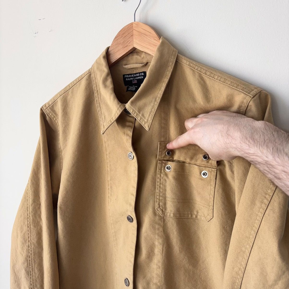 Polo Ralph Lauren Vintage Polo Jeans Co RL67 Canvas Chore Coat Workwear Size US L / EU 52-54 / 3 - 10 Thumbnail